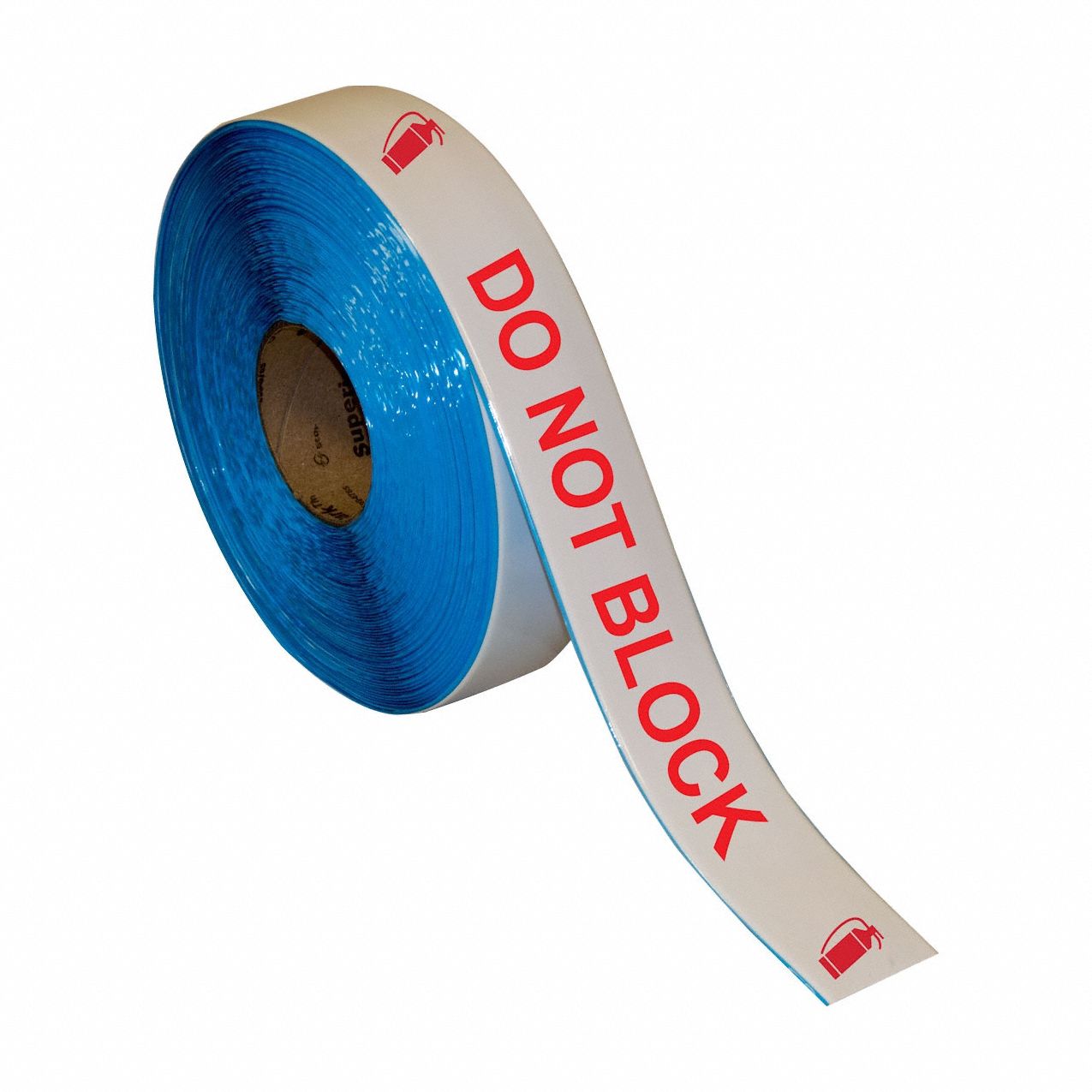 Floor Tape: Message, Red/White, 2 in x 100 ft, 32 mil Tape Thick, Superior Mark®