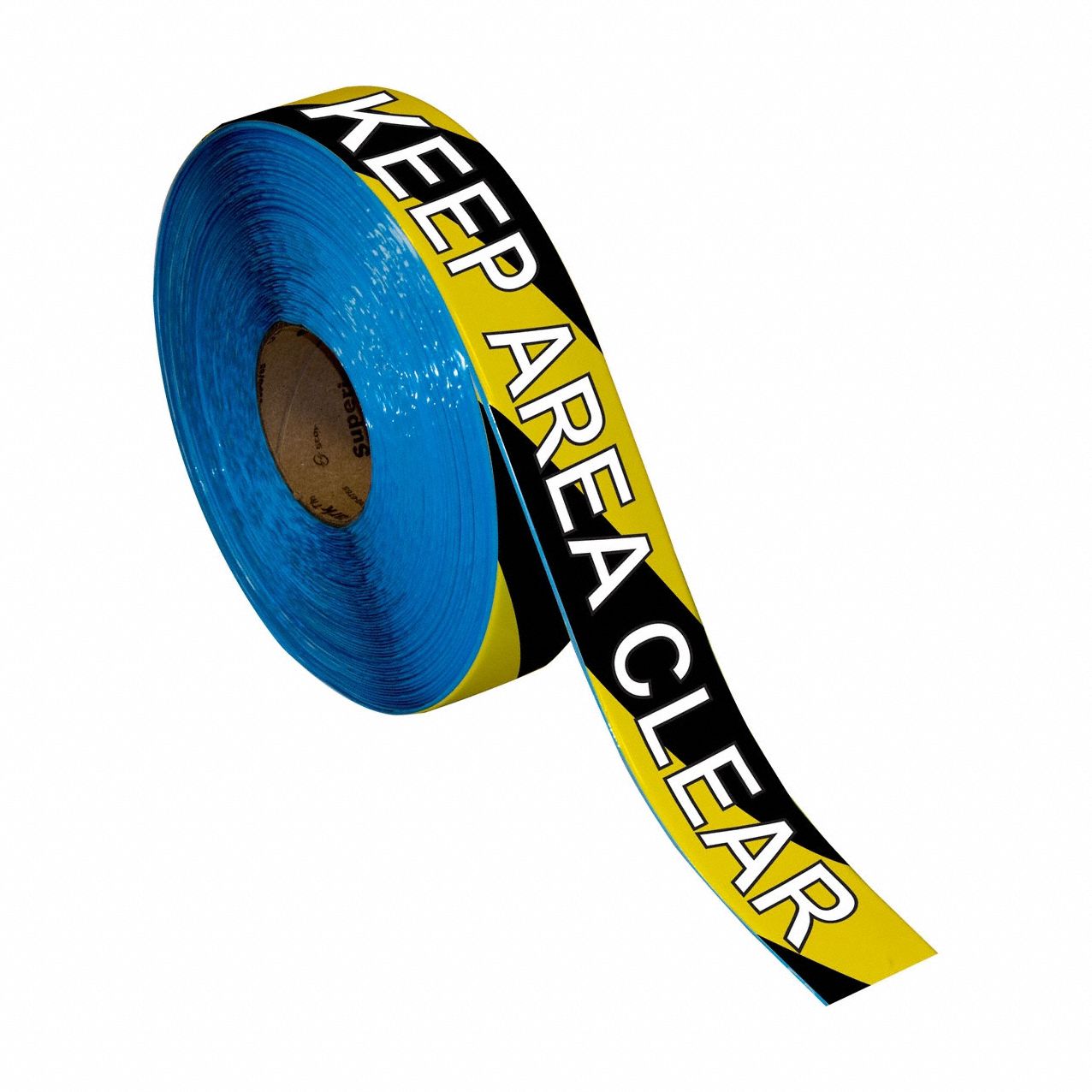 Floor Tape: Message, Black/White/Yellow, 2 in x 100 ft, 32 mil Tape Thick, Superior Mark®