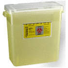 SHARPS CONTAINER,3 GAL CAPACITY,16 IN H