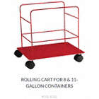 SHARPS CONTAINER CART,RED,16 IN H