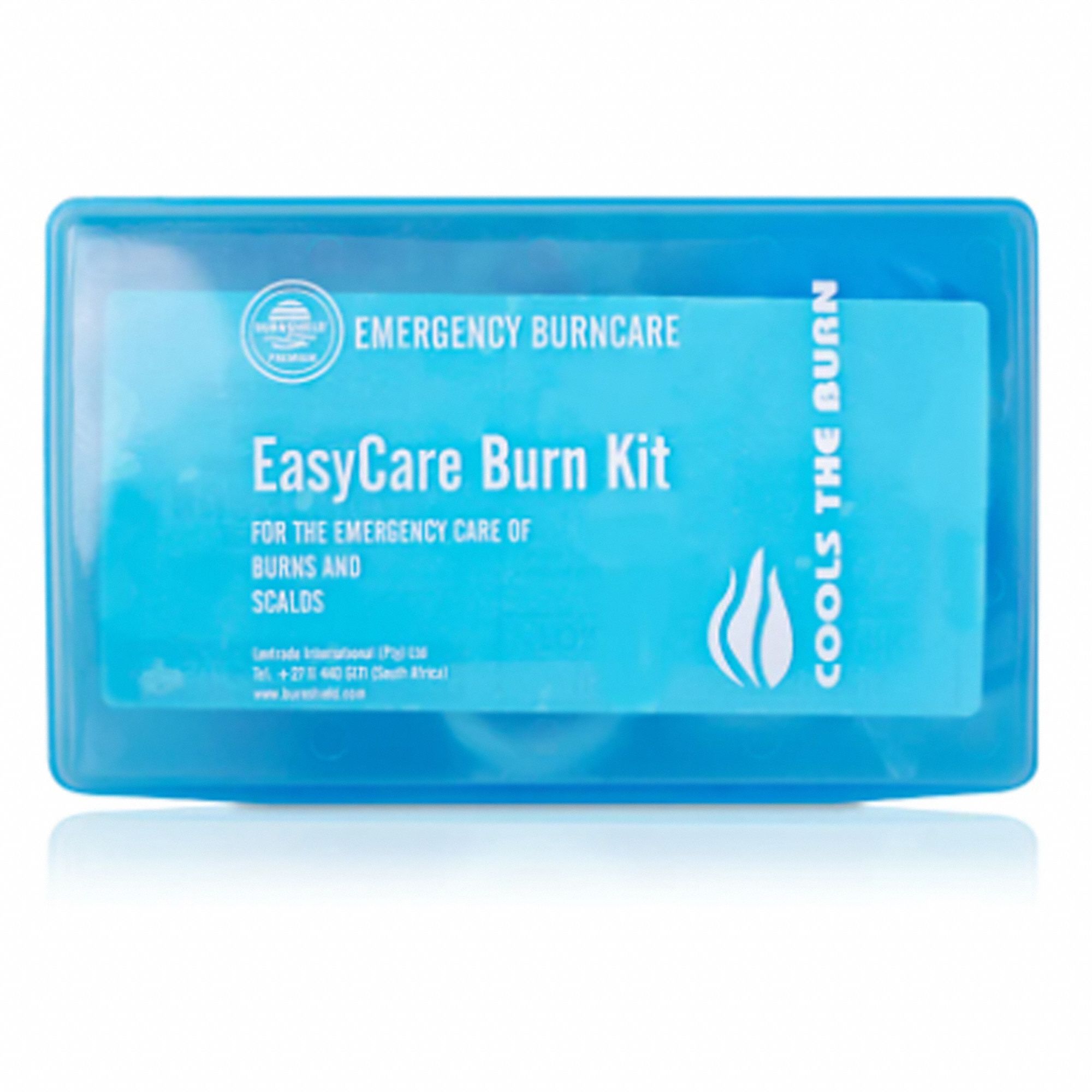 BURN CARE KIT FOR 5 PEOPLE, 14 COMPONENTS, BLUE, 200 X 63 X 130 MM, PLASTIC