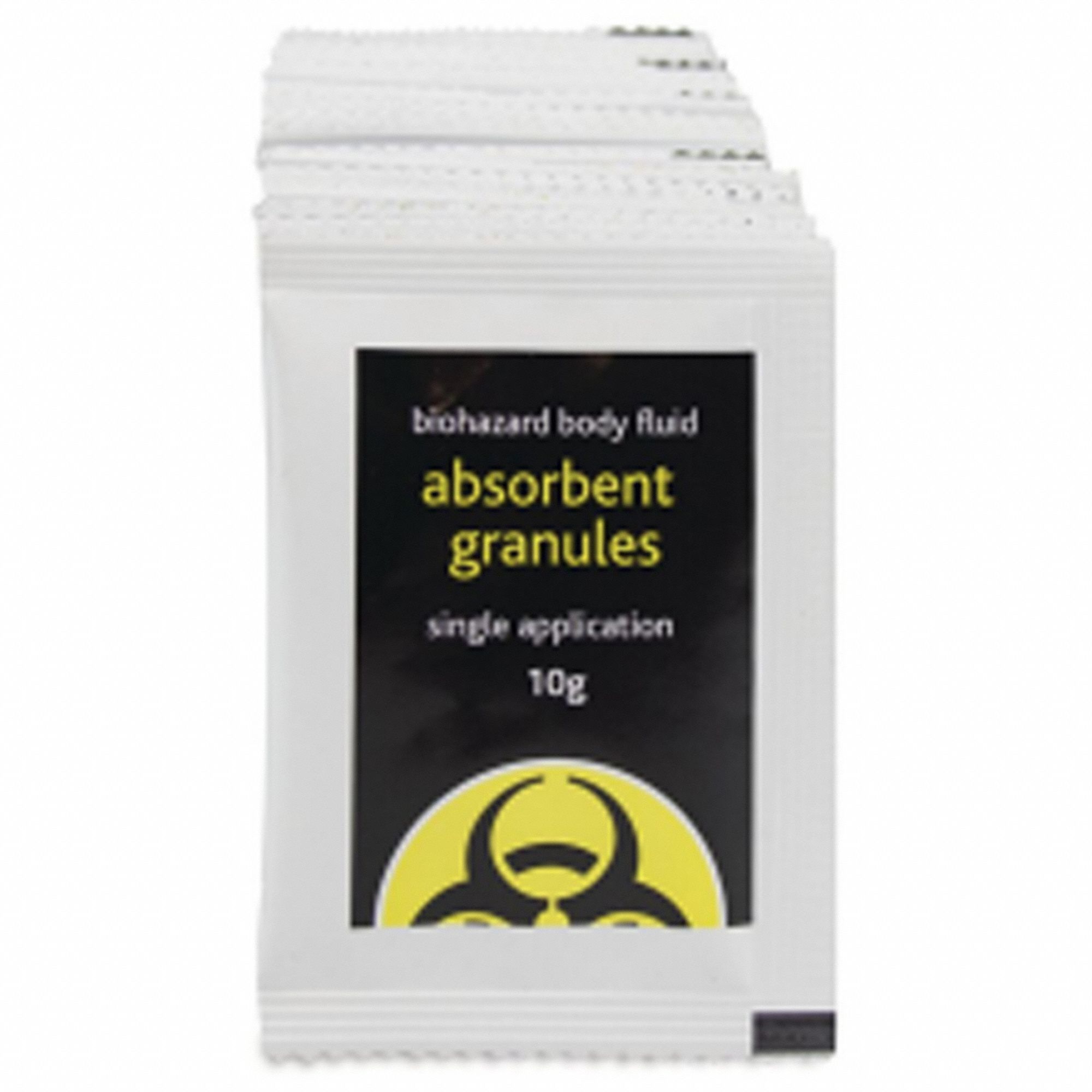 BODY FLUID SPILL ABSORBENT GRANULES, WHITE, PKG 20