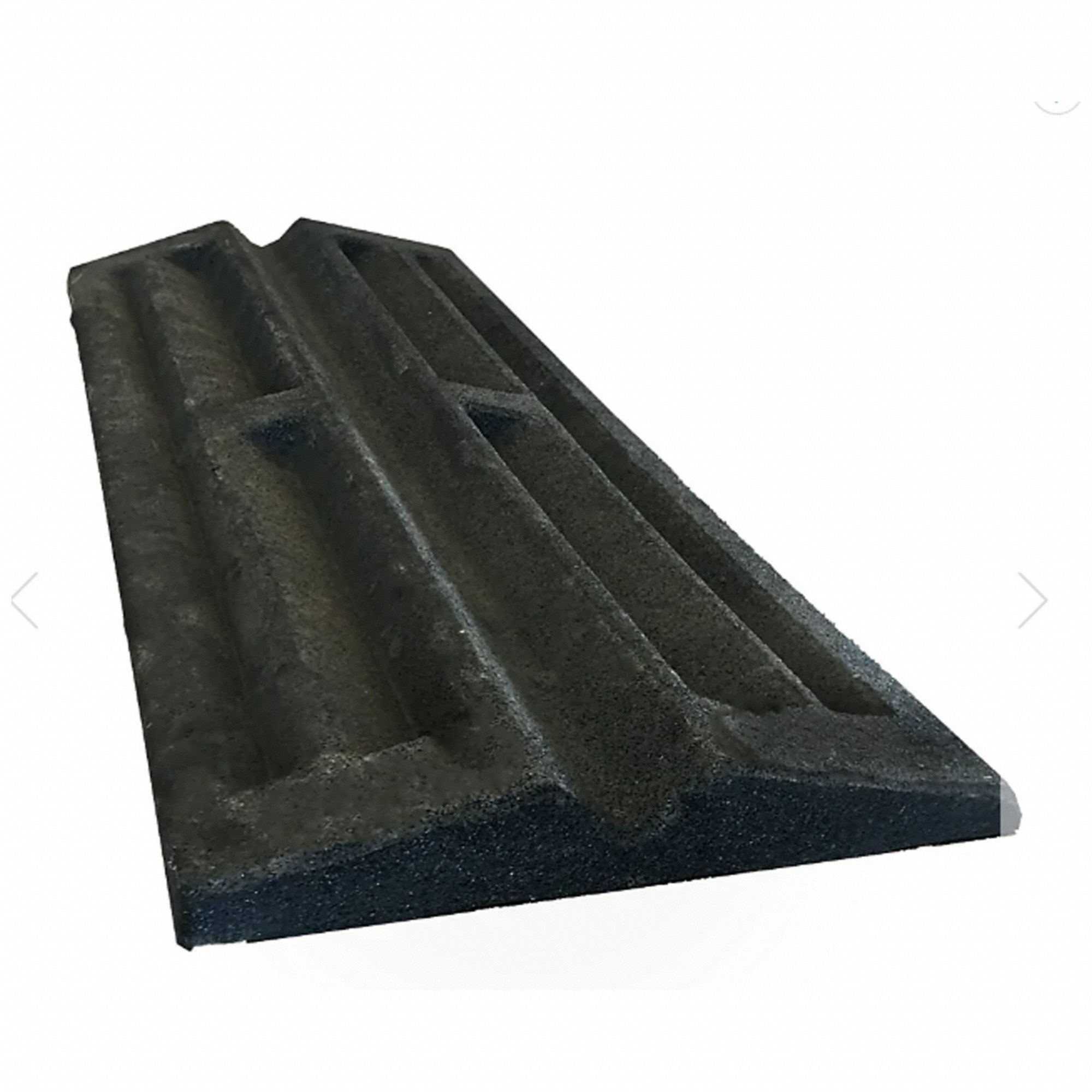 SHERCOM CURB RAMP, HEAVY DUTY, BUSHED PILE, BLK, 4 FT X 16 IN, 2 1/2 IN ...