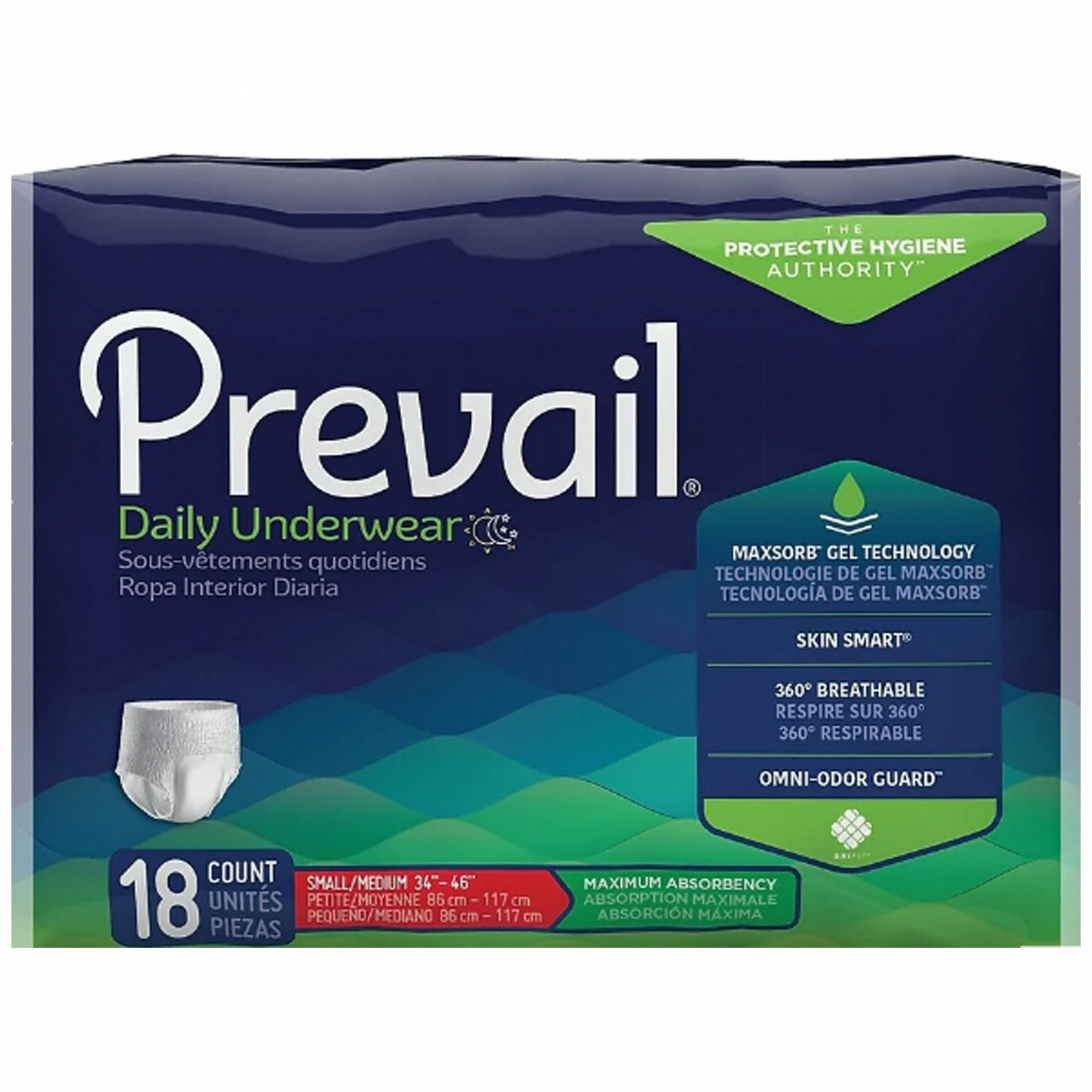 DISPOSABLE UNDERPADS, HYPOALLERGENIC, WHITE, 86-117 CM, PKG 18