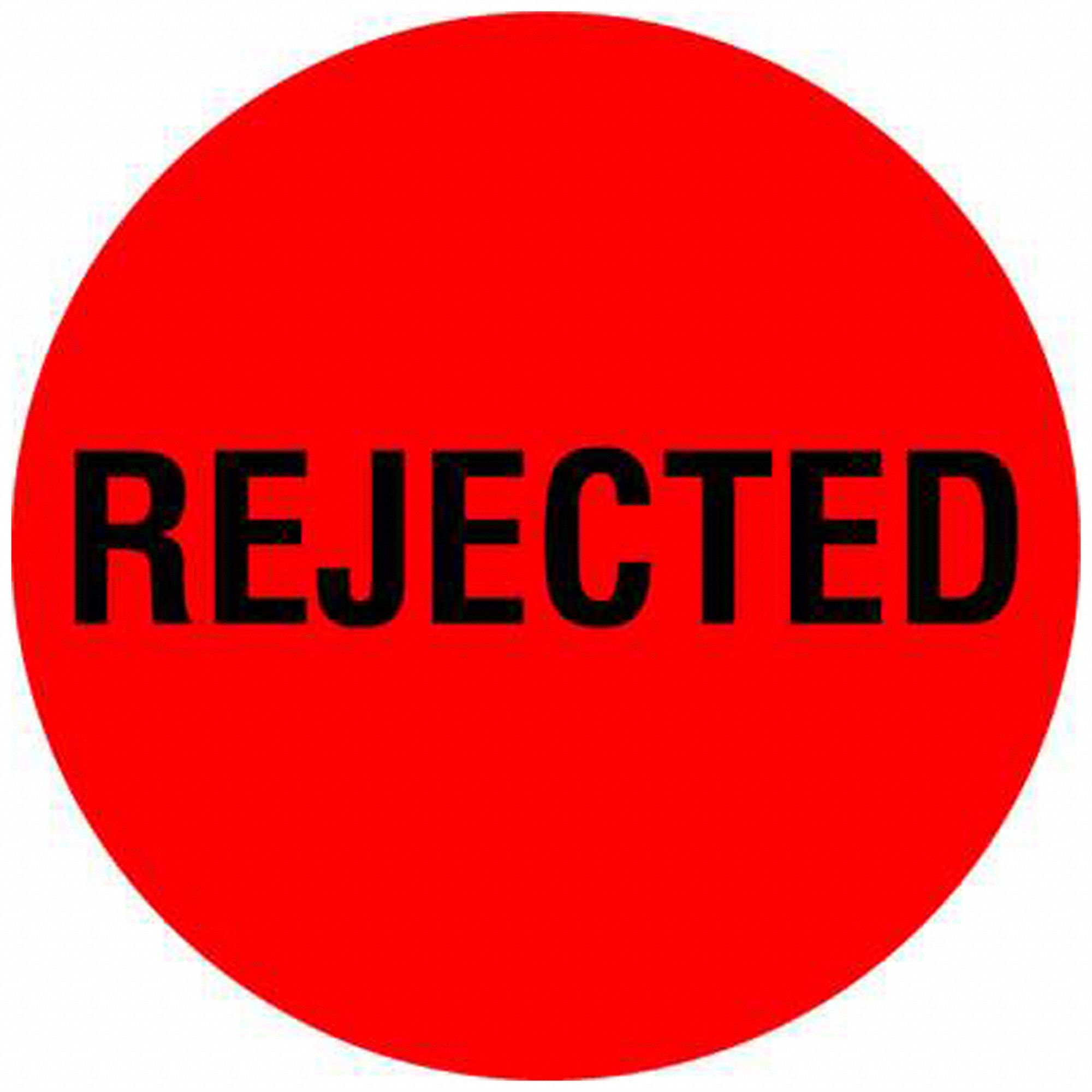 Inventory Label: 2 in Dia, Red, Circle, Paper, Indoor, English, RoHS, 1, 000 PK