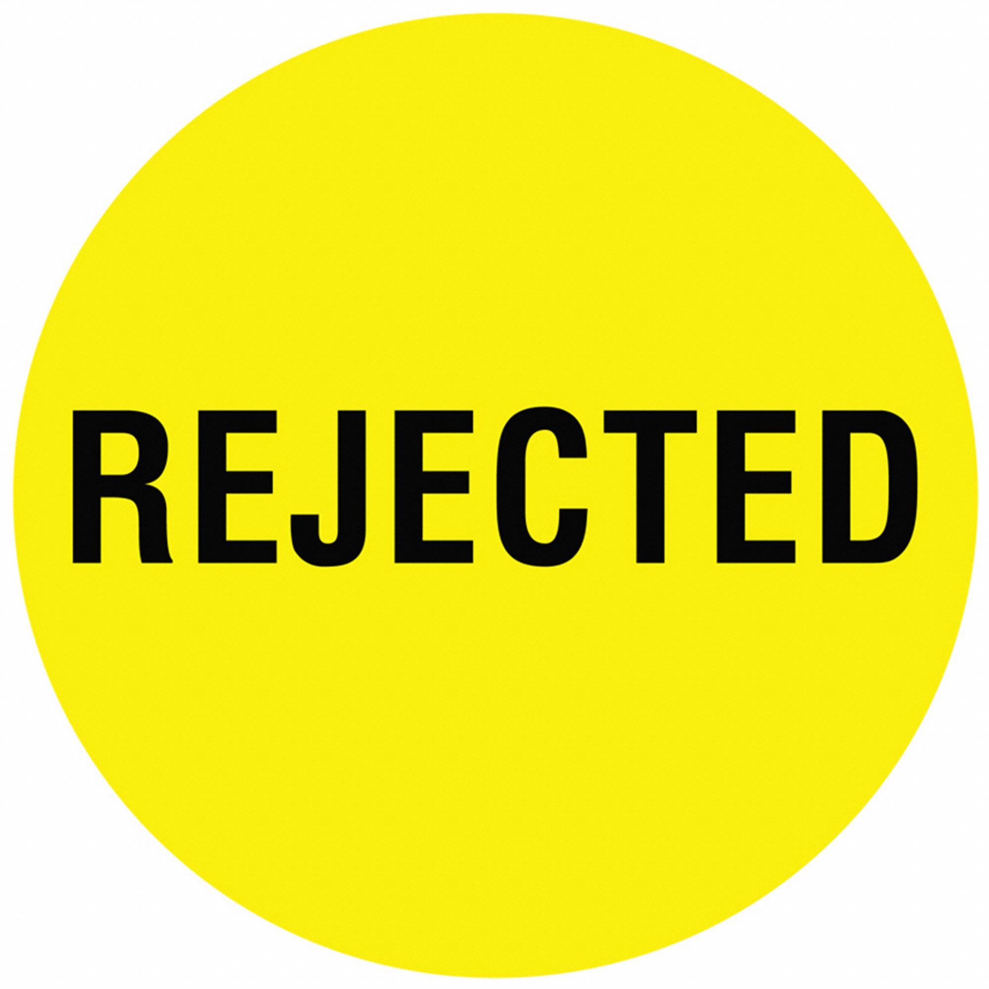 Inventory Label: 2 in Dia, Yellow, Circle, Paper, Indoor, English, RoHS, 1, 000 PK