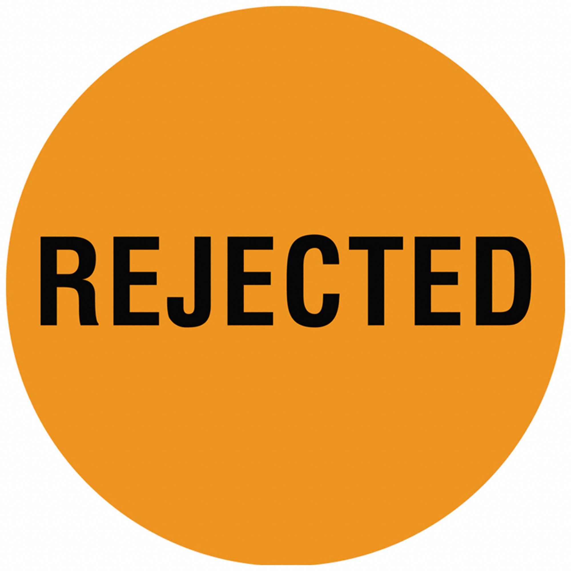 Inventory Label: 2 in Dia, Orange, Circle, Paper, Indoor, English, RoHS, 1, 000 PK