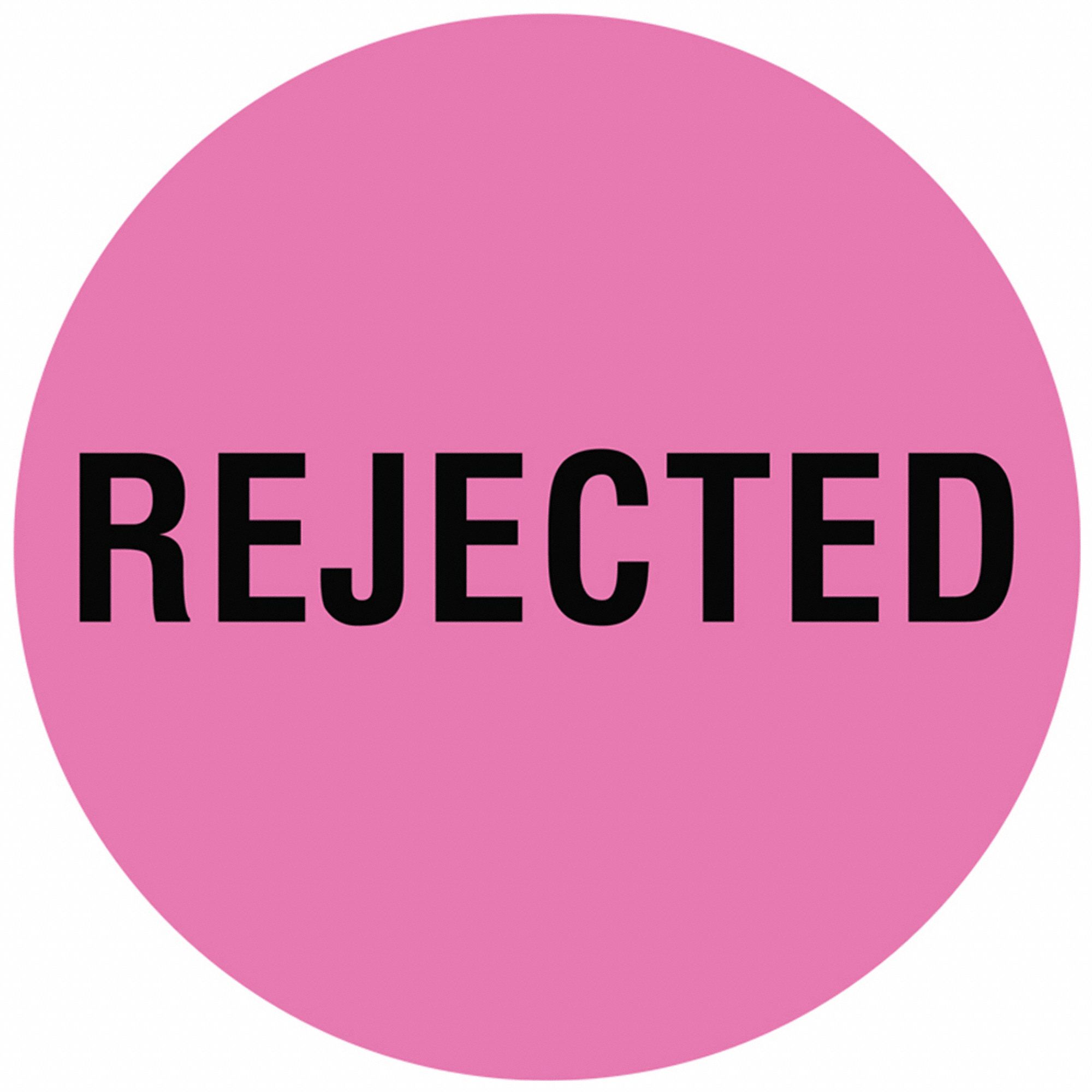 Inventory Label: 2 in Dia, Pink, Circle, Paper, Indoor, English, RoHS, 1, 000 PK