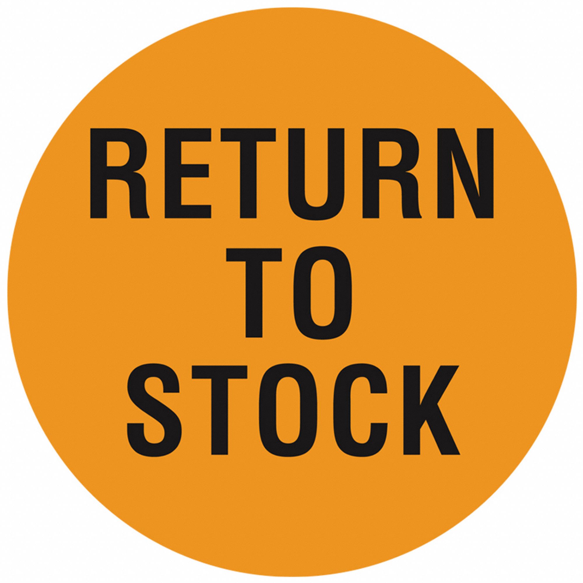 2 in Dia, Orange, Inventory Label - 16U943|16U943 - Grainger