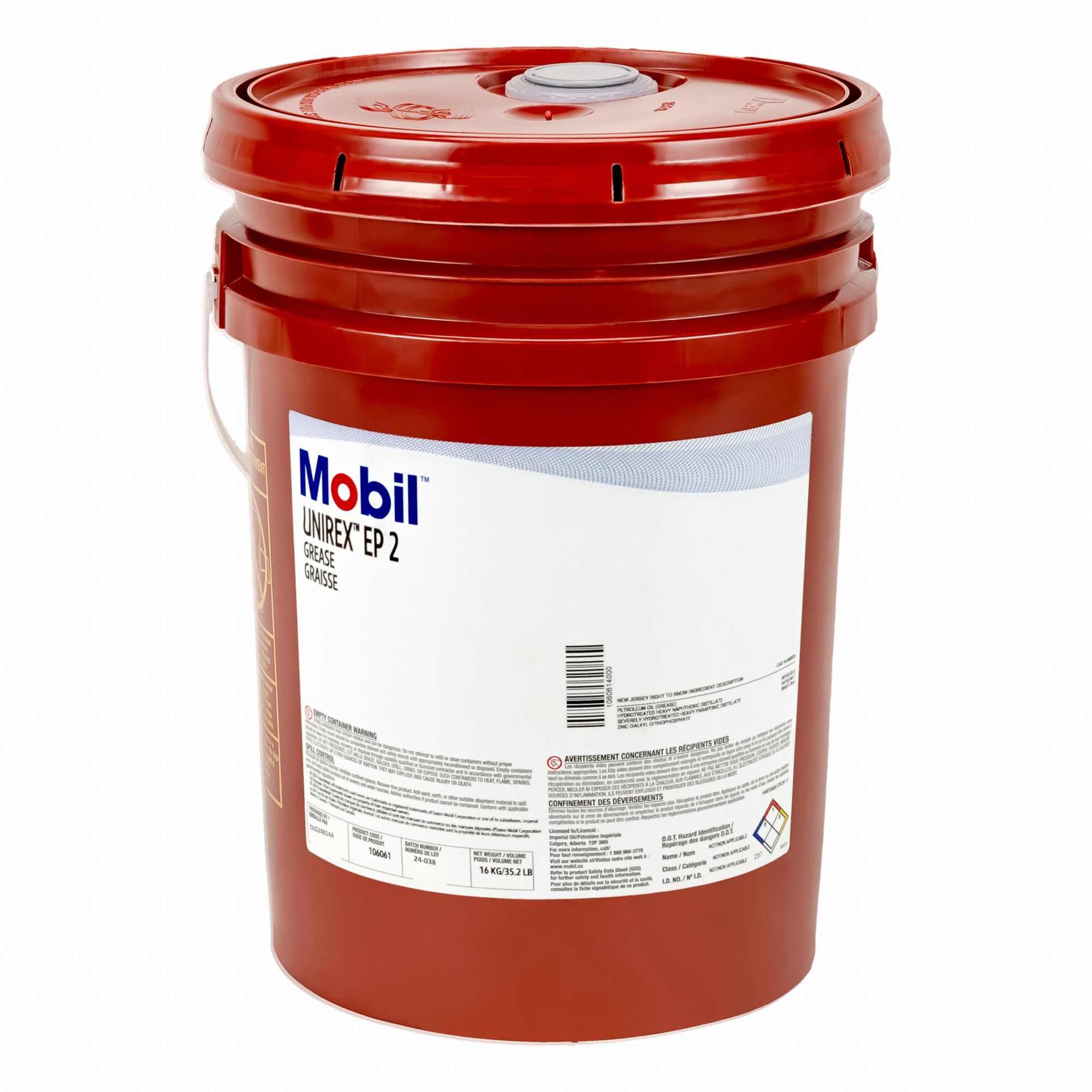 MOBIL UNIREX EP 2 GCLB PAIL 16 KG