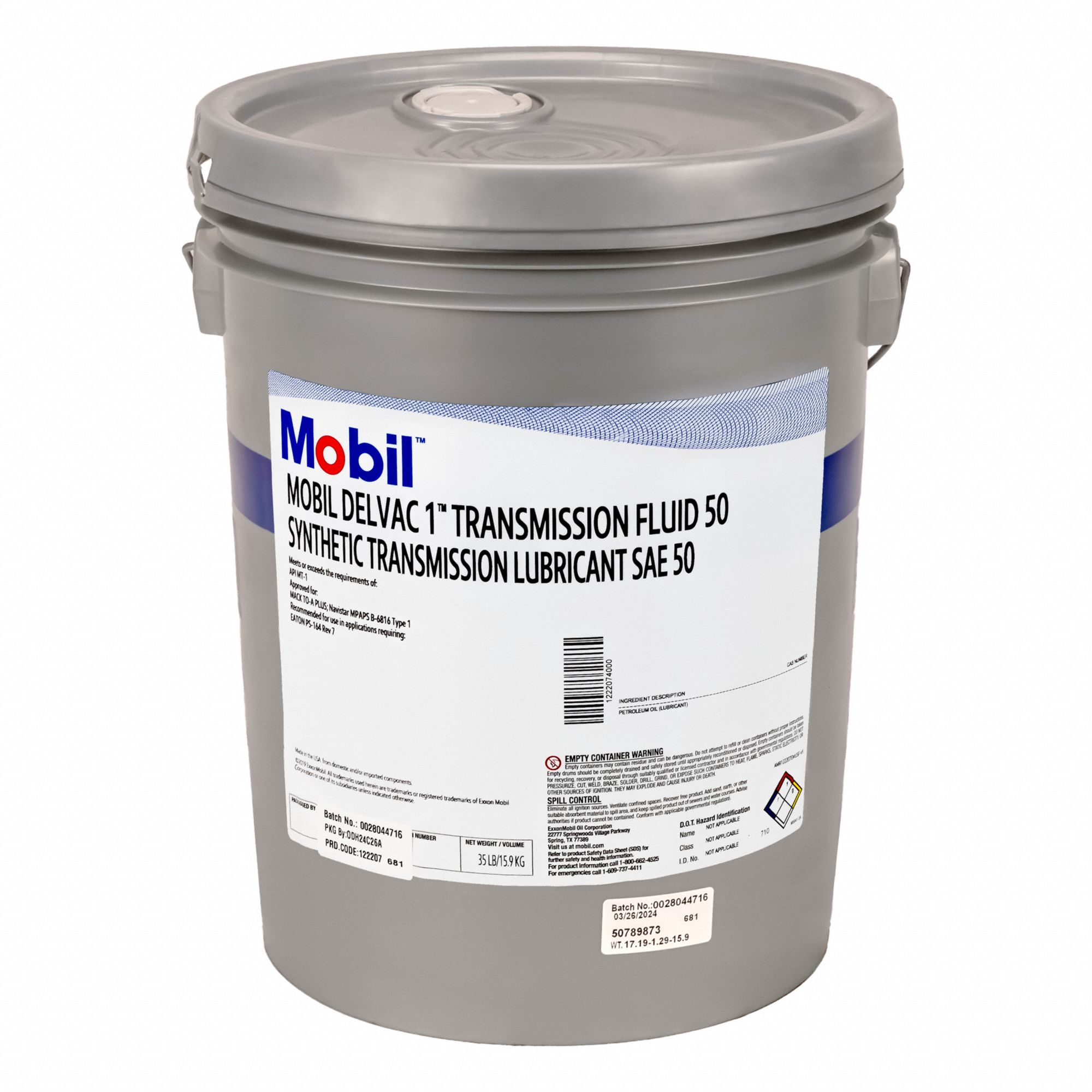 TRANSMISSION FLUID,SYNTHETIC,18.4 L,PAIL