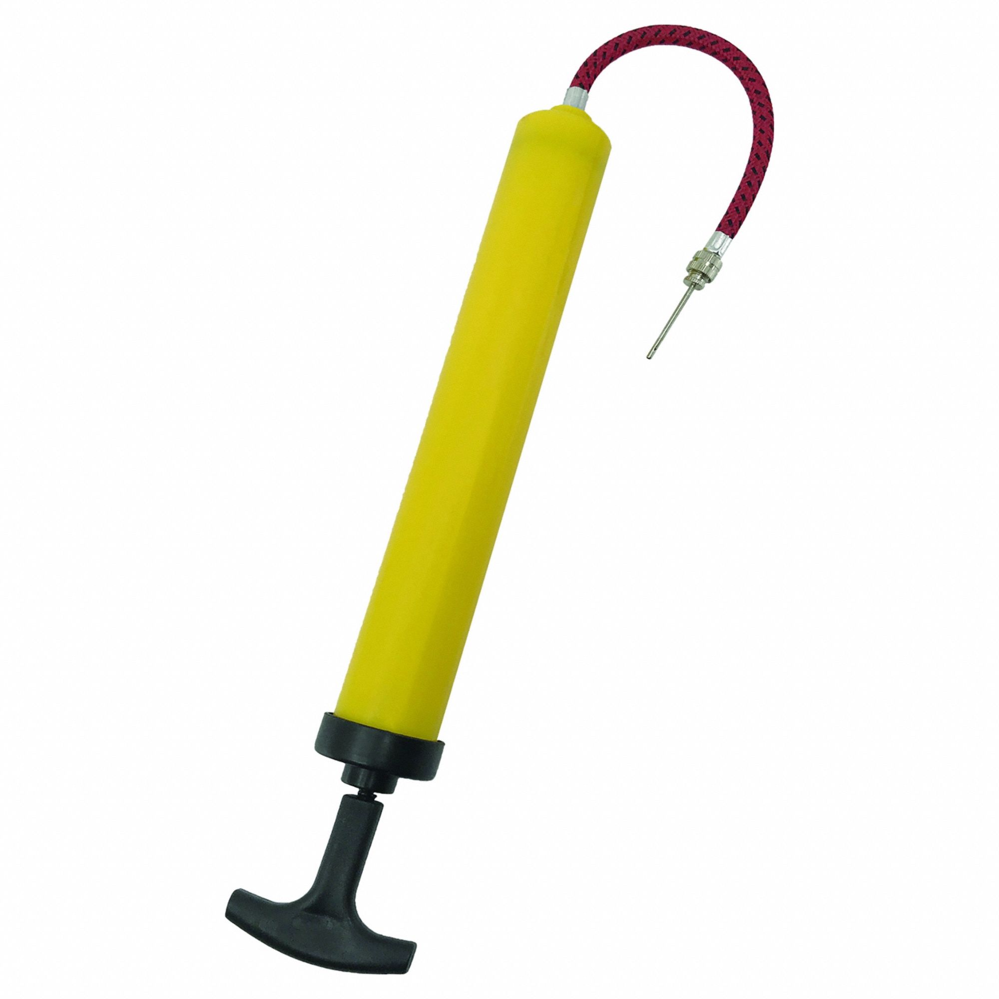 Pump: Balls/Tires, 12 in Overall Lg, Gold, Plastic, Hand Pump