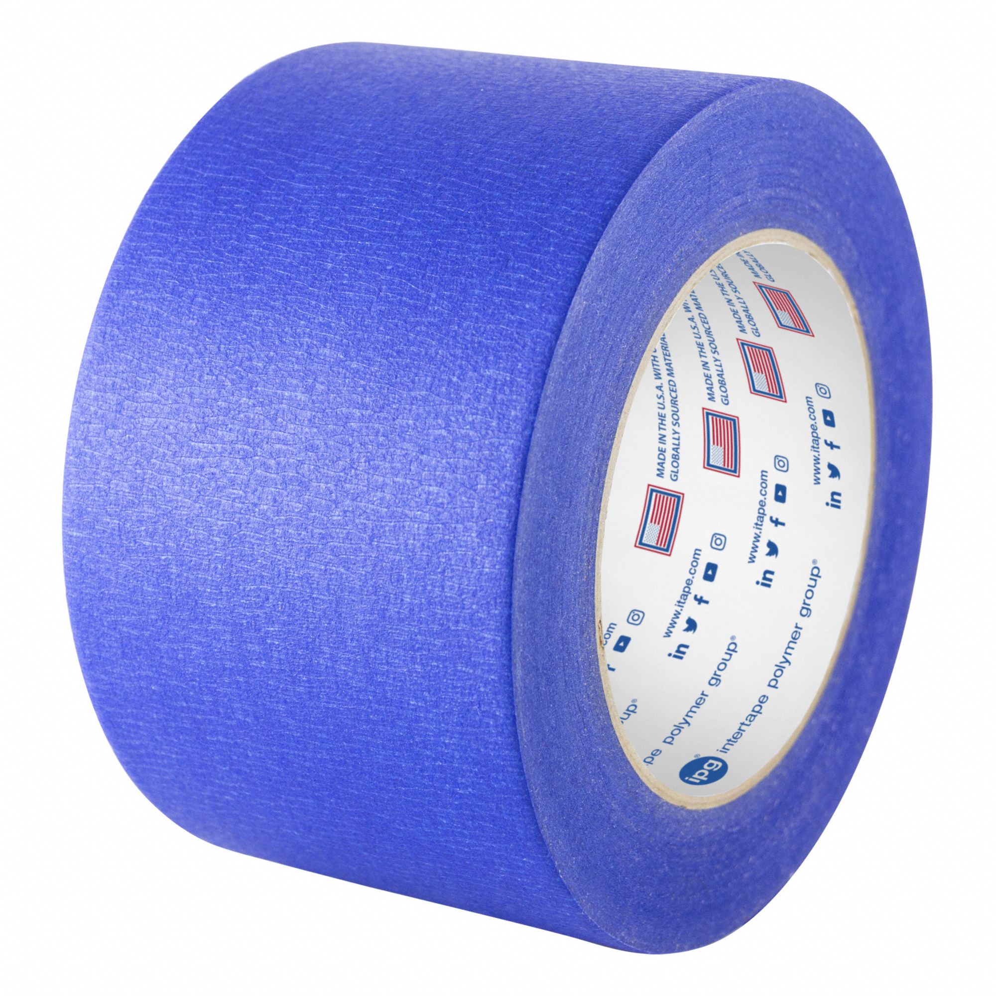 MASKING TAPE, 72 MM X 55 M, BLUE, GENERAL PURPOSE, 40 °  F TO 120 °  F