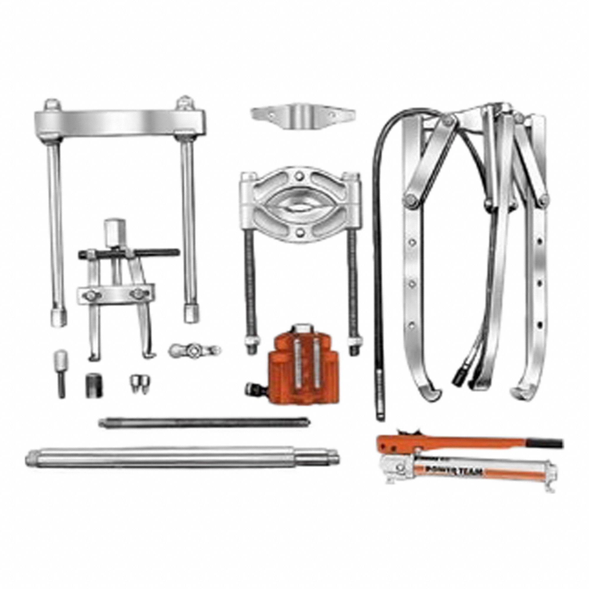 Hydraulic Ram Pullers: 30 ton Capacity with Attachments, 30 ton Cylinder Nominal Capacity