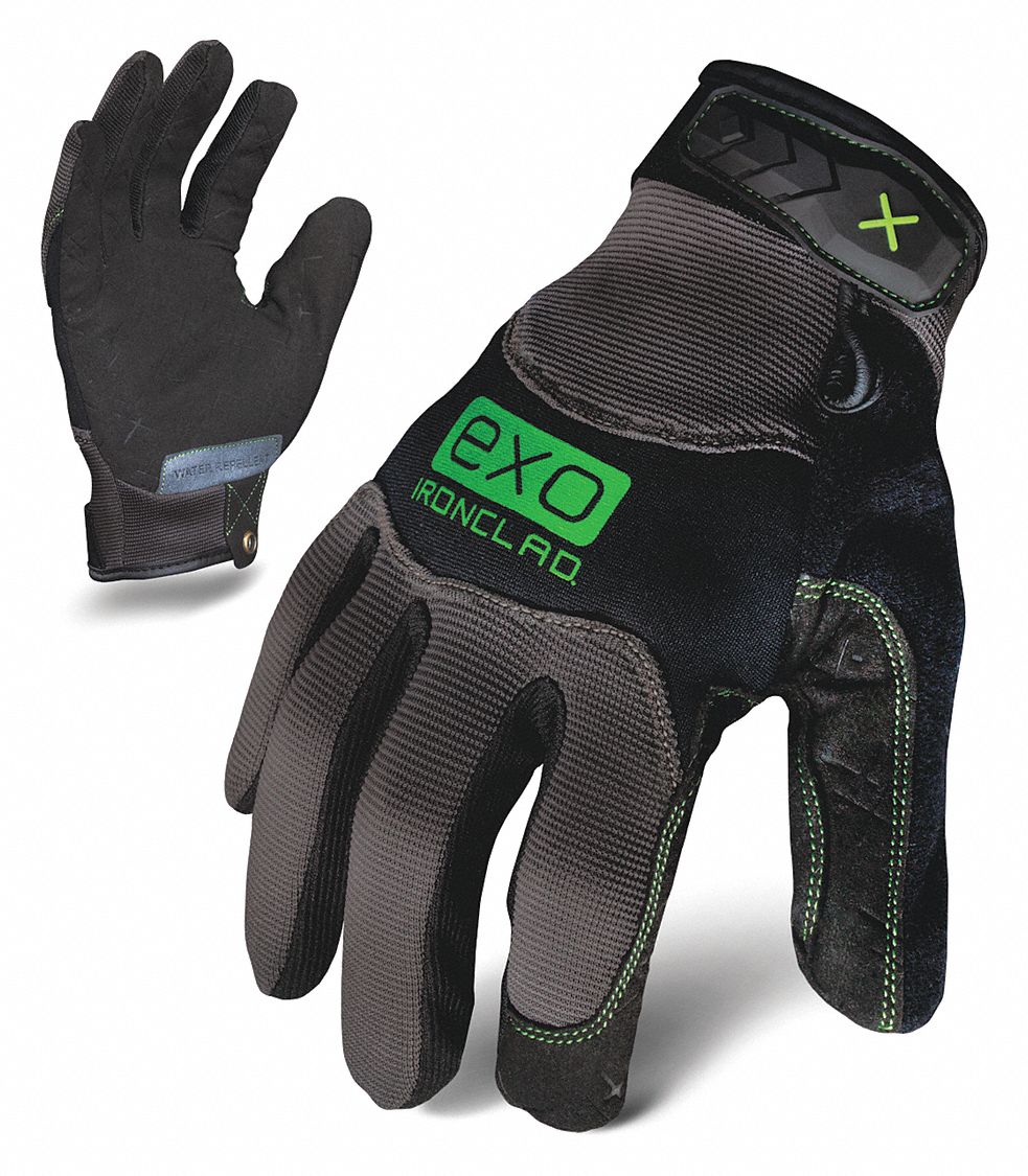 IRONCLAD GLOVES, IMPACT/WATER RESIST, ANTI-ABR, FULL FINGER, L/9