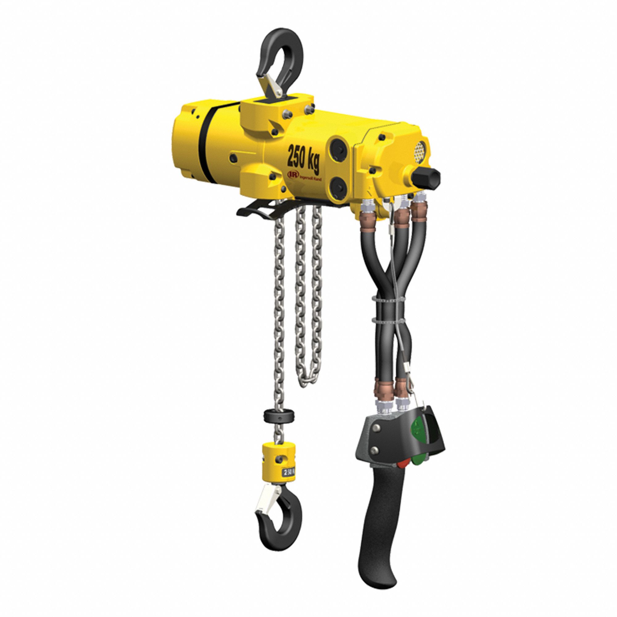 AIR CHAIN HOIST, YELLOW, 275 LB CAPACITY, 3/8