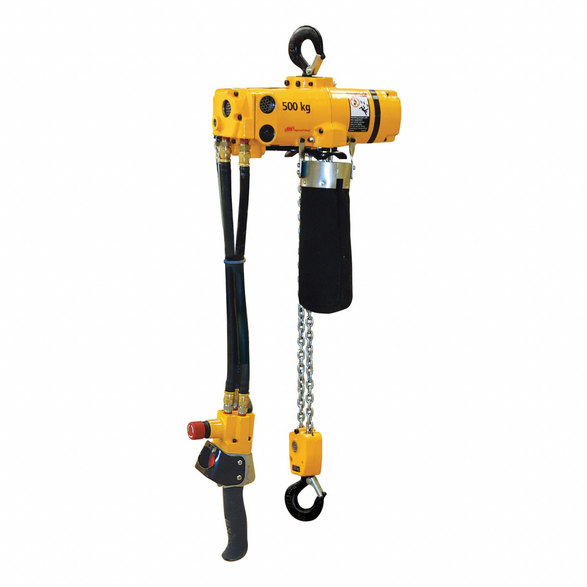 AIR CHAIN HOIST, YELLOW, 1100 LB CAPACITY, 3/8