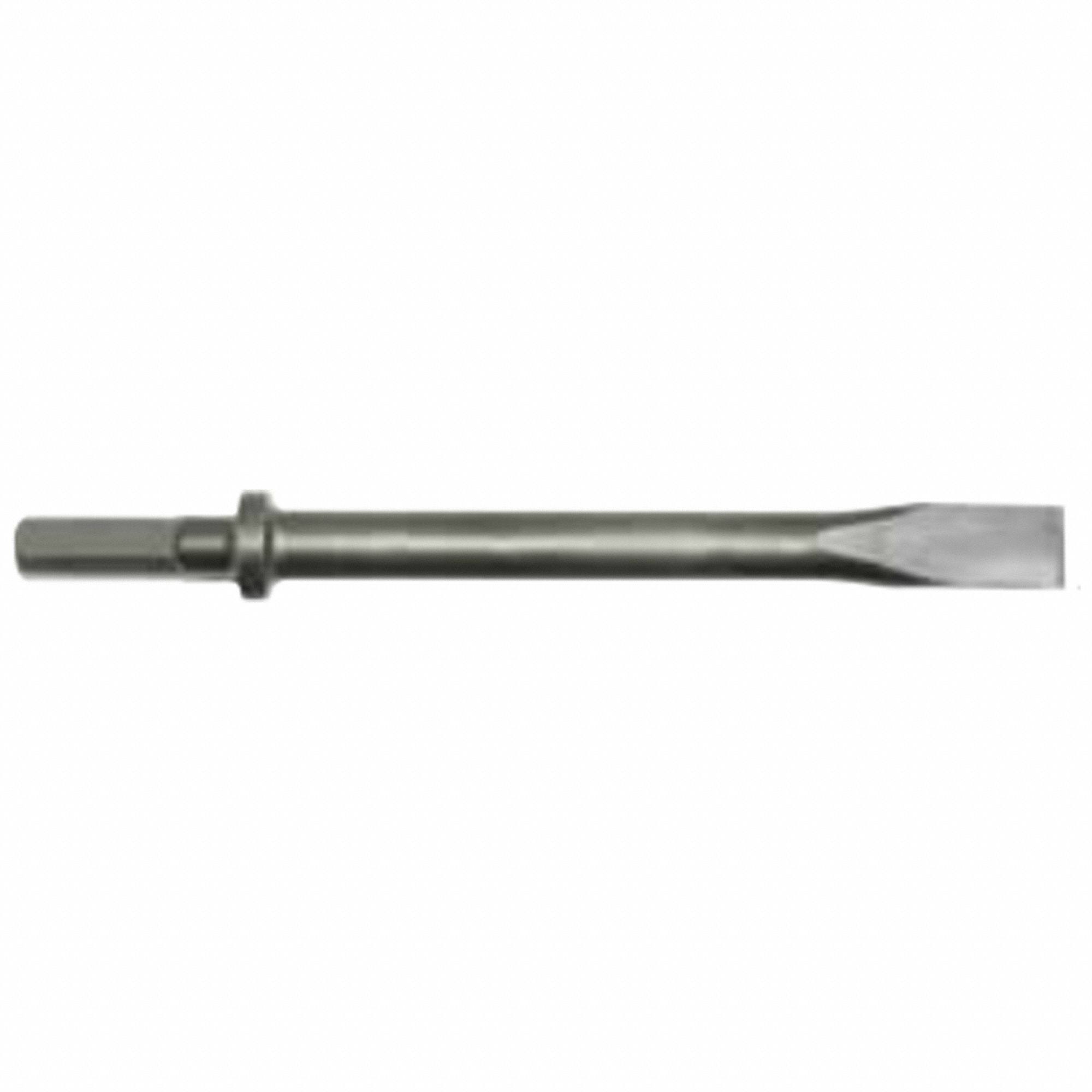 FLAT CHISEL, STEEL, 1 IN, 18 IN L, 0.68 IN ROUND SHANK, FOR RETAINERS