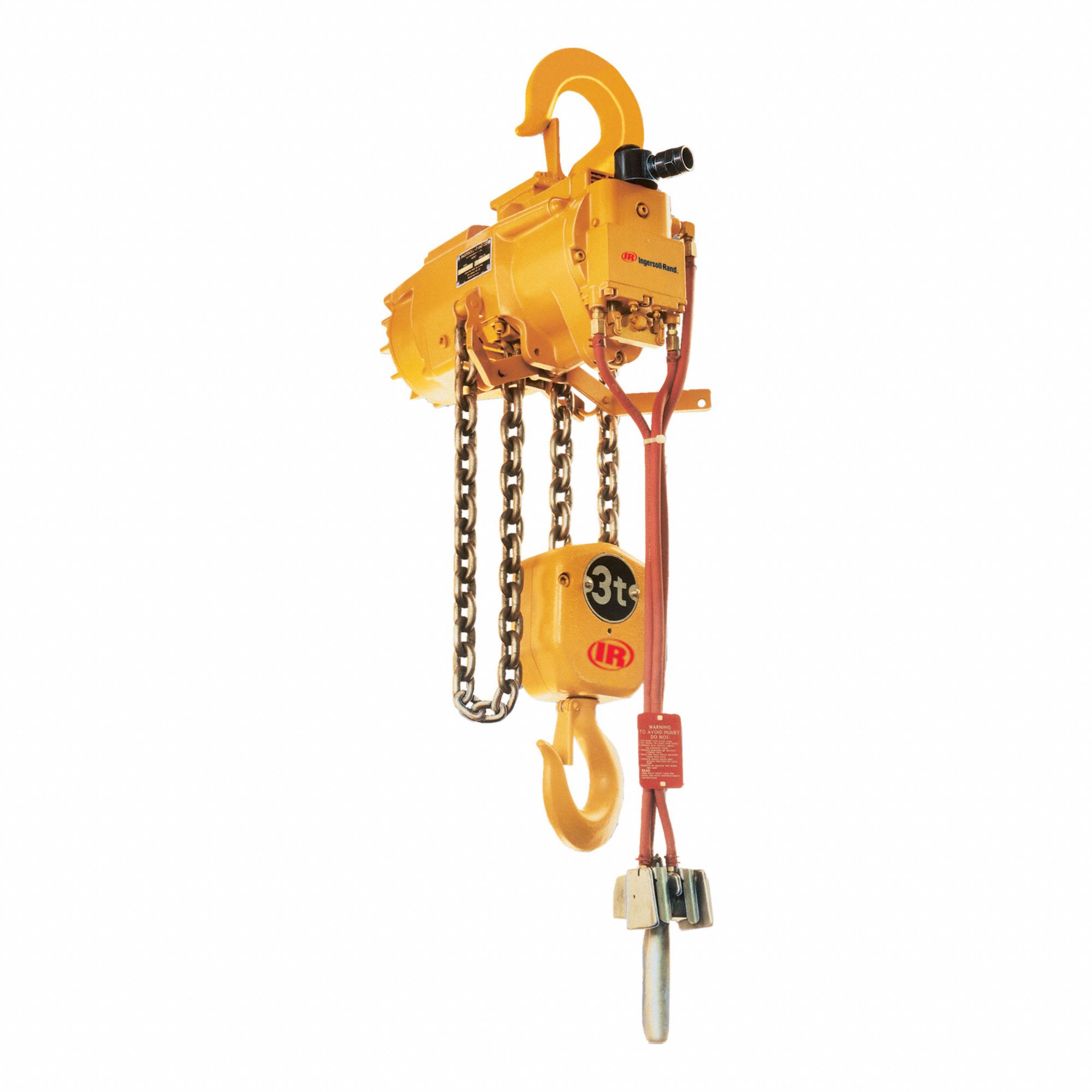 AIR CHAIN HOIST, YELLOW, 4400 LB CAPACITY, 1/2