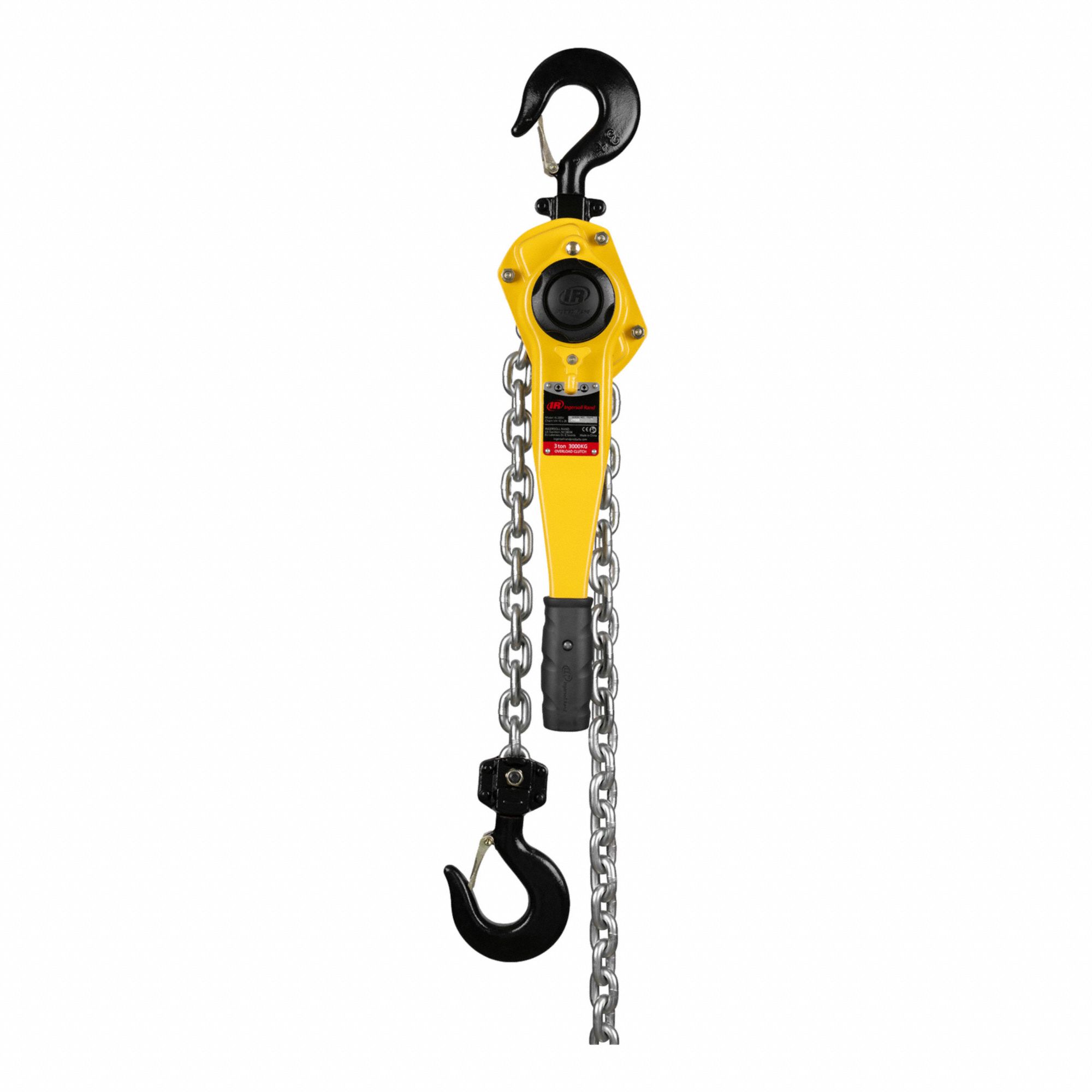 LEVER/MANUAL CHAIN HOIST, 15 FT L, HOOK MOUNT