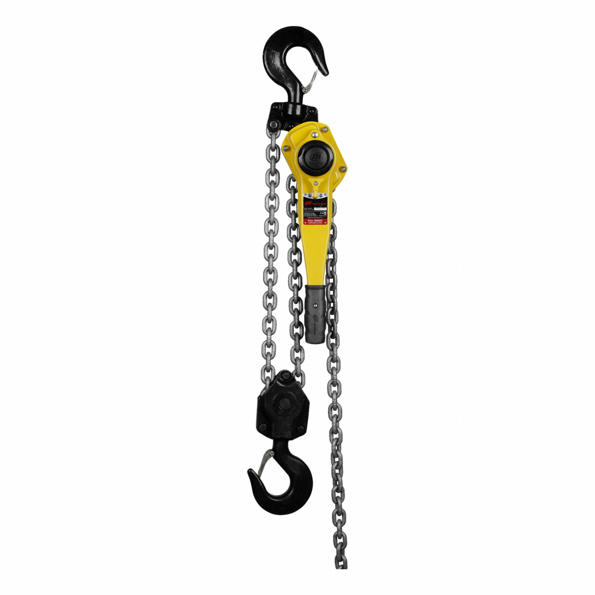 LEVER/MANUAL CHAIN HOIST, 10 FT L, HOOK MOUNT