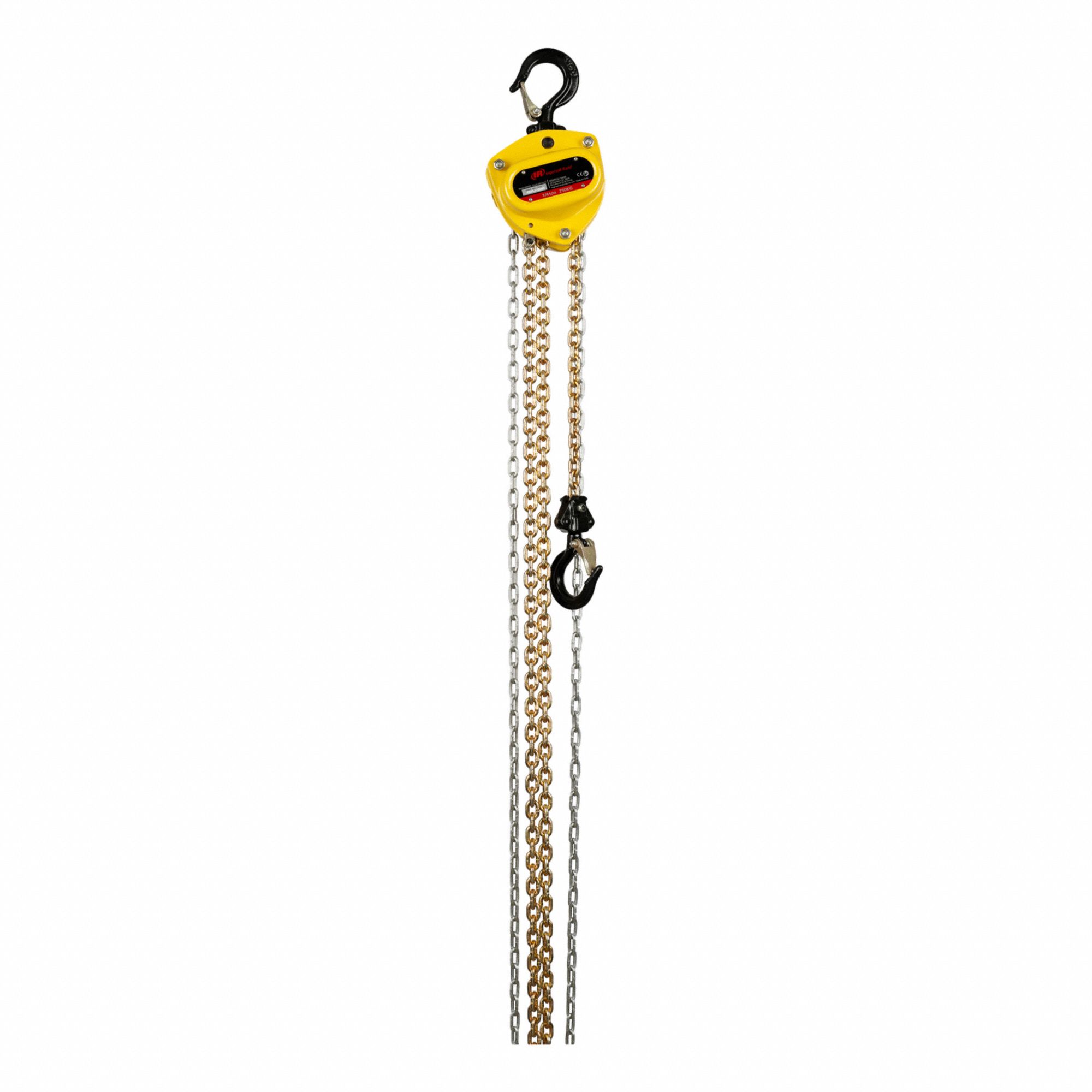 LEVER/MANUAL CHAIN HOIST, STEEL, CORROSION RESISTANT CHAIN, 550 LB MAXIMUM LIFTING CAPACITY, HOOK MOUNTED