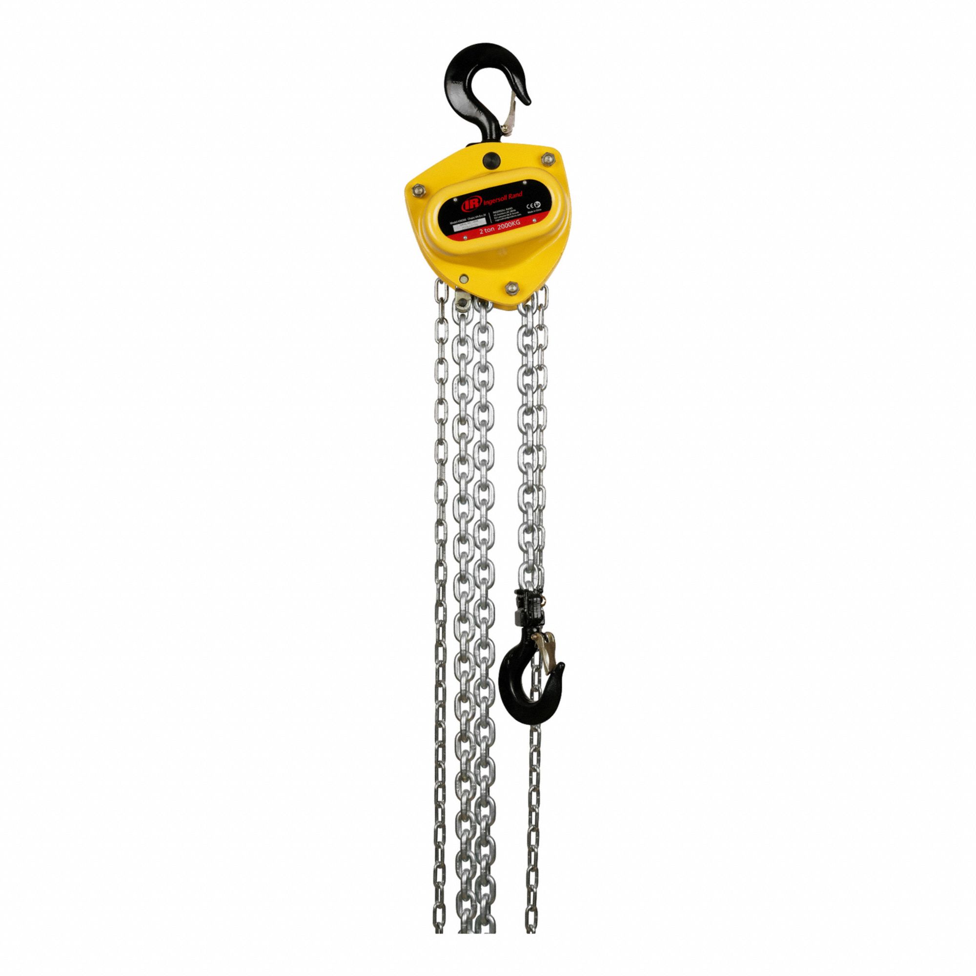 LEVER/MANUAL CHAIN HOIST, 4,400 LB MAXIMUM LIFTING CAPACITY, HOOK MOUNTED