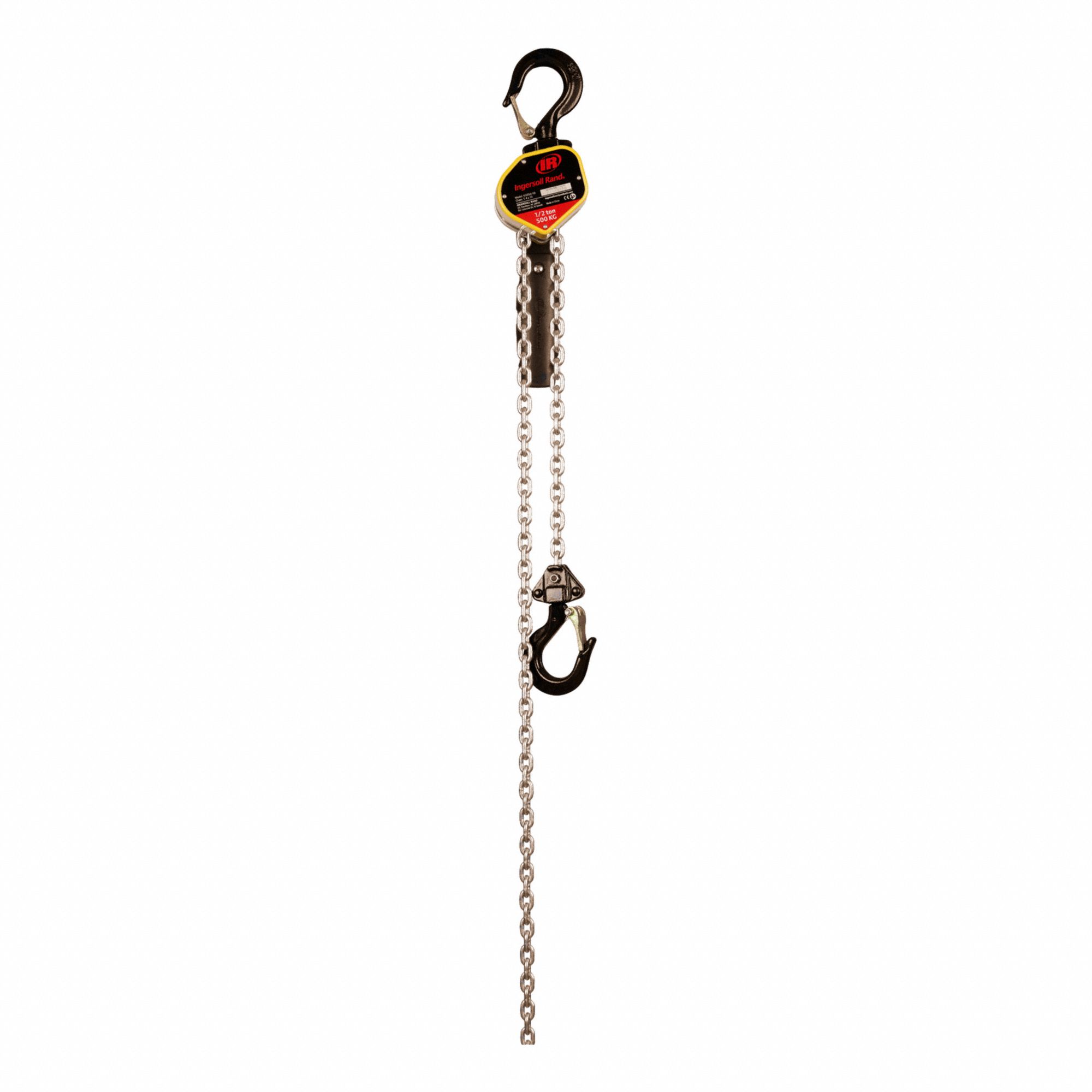 LEVER/MANUAL CHAIN HOIST, 10 FT L, HOOK MOUNT