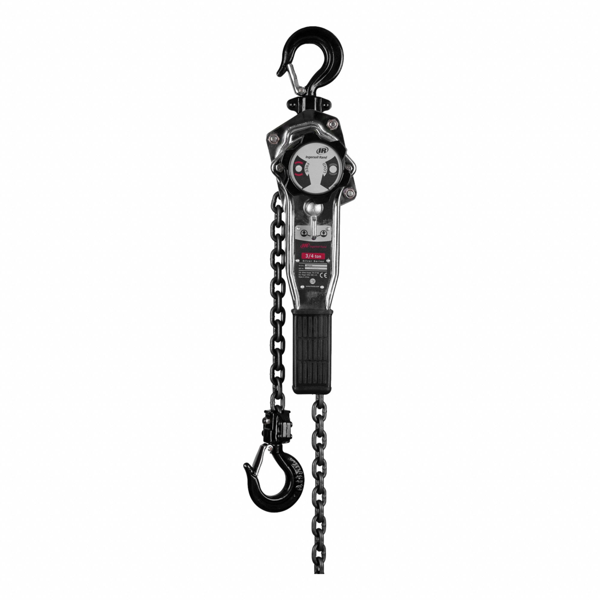 LEVER/MANUAL CHAIN HOIST, 15 FT L, HOOK MOUNT