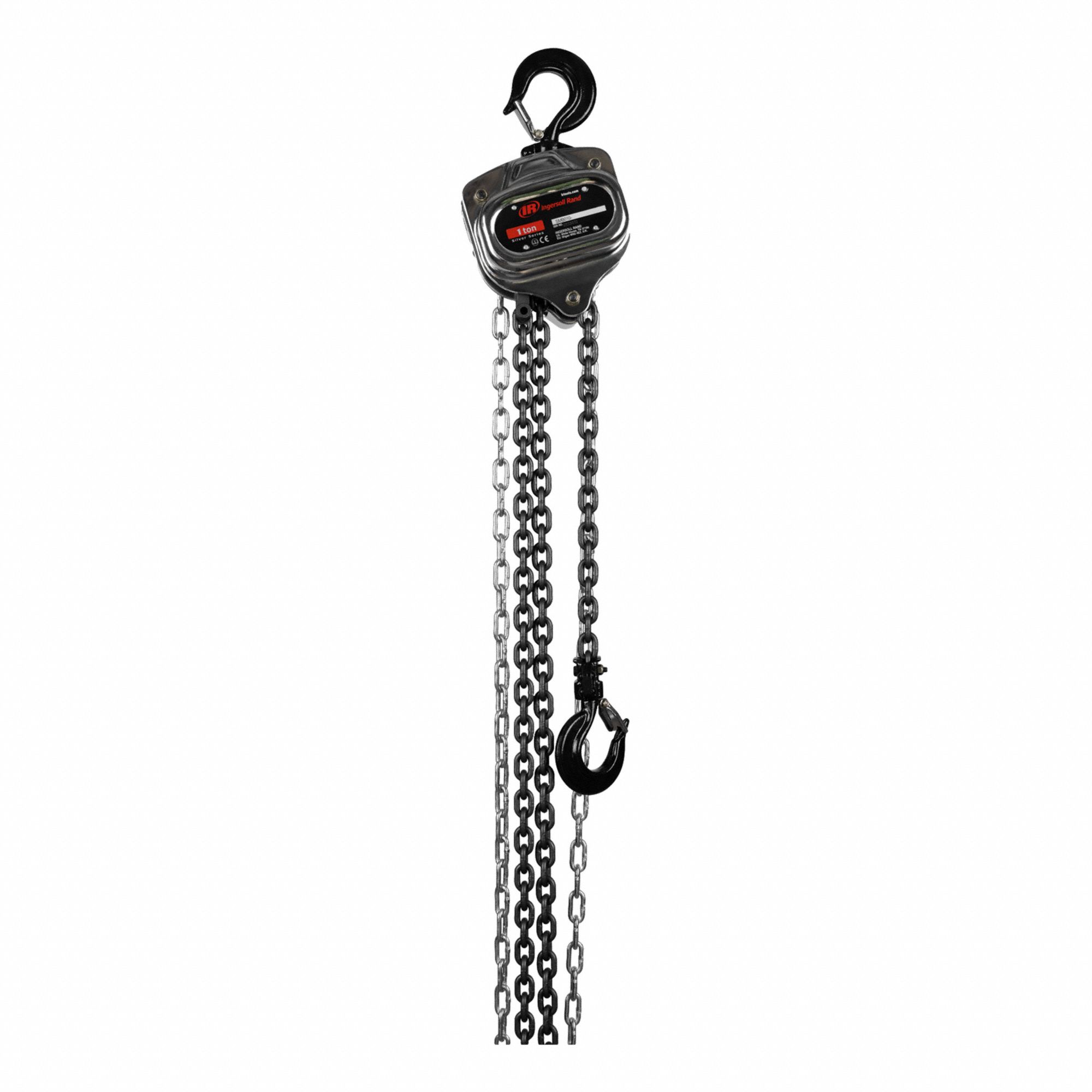 LEVER/MANUAL CHAIN HOIST, GREY, STEEL, CORROSION RESISTANT CHAIN, 1,000 KG MAXIMUM LIFTING CAPACITY, HOOK MOUNT