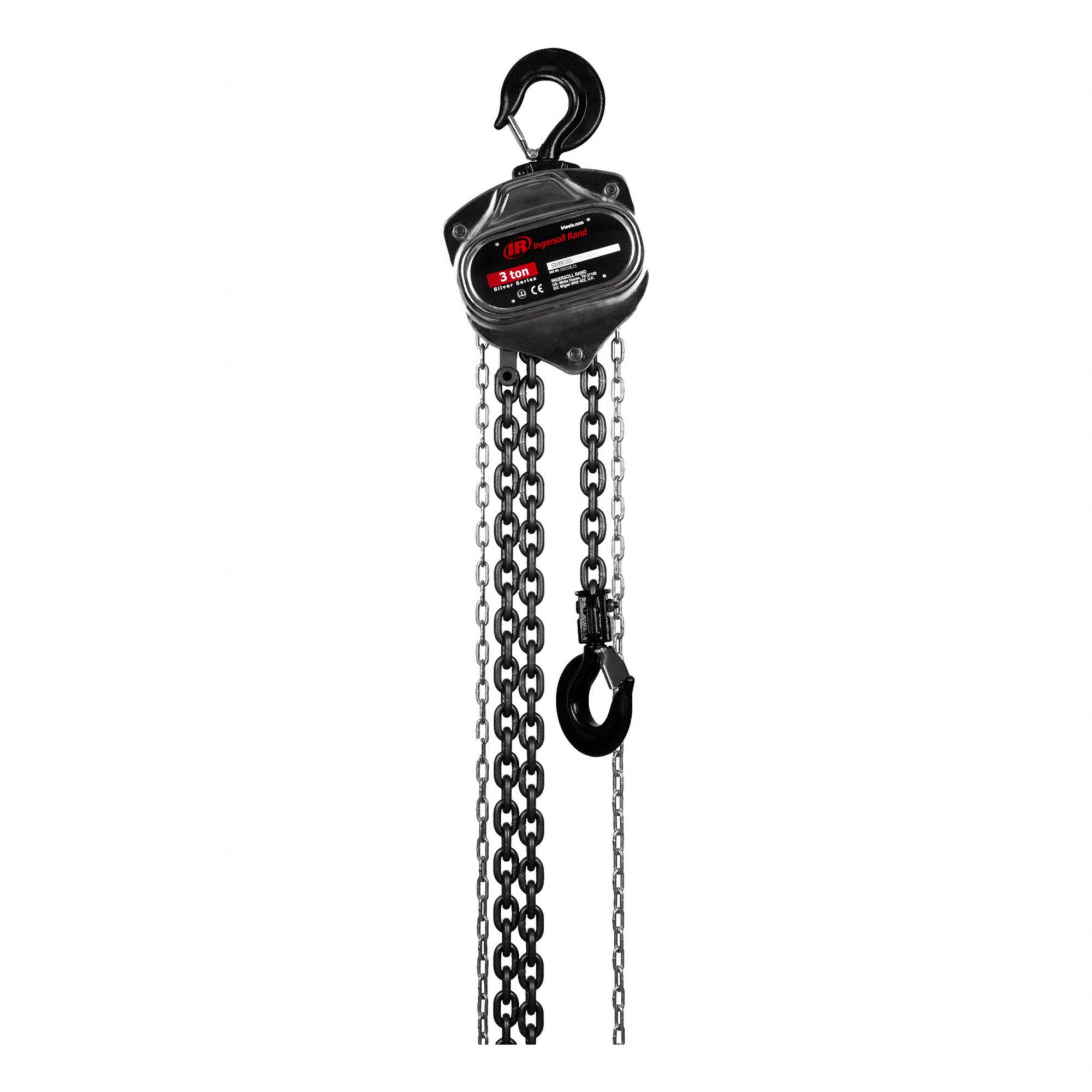 LEVER/MANUAL CHAIN HOIST, GREY, STEEL, CORROSION RESISTANT CHAIN, 3,000 KG MAXIMUM LIFTING CAPACITY, HOOK MOUNT