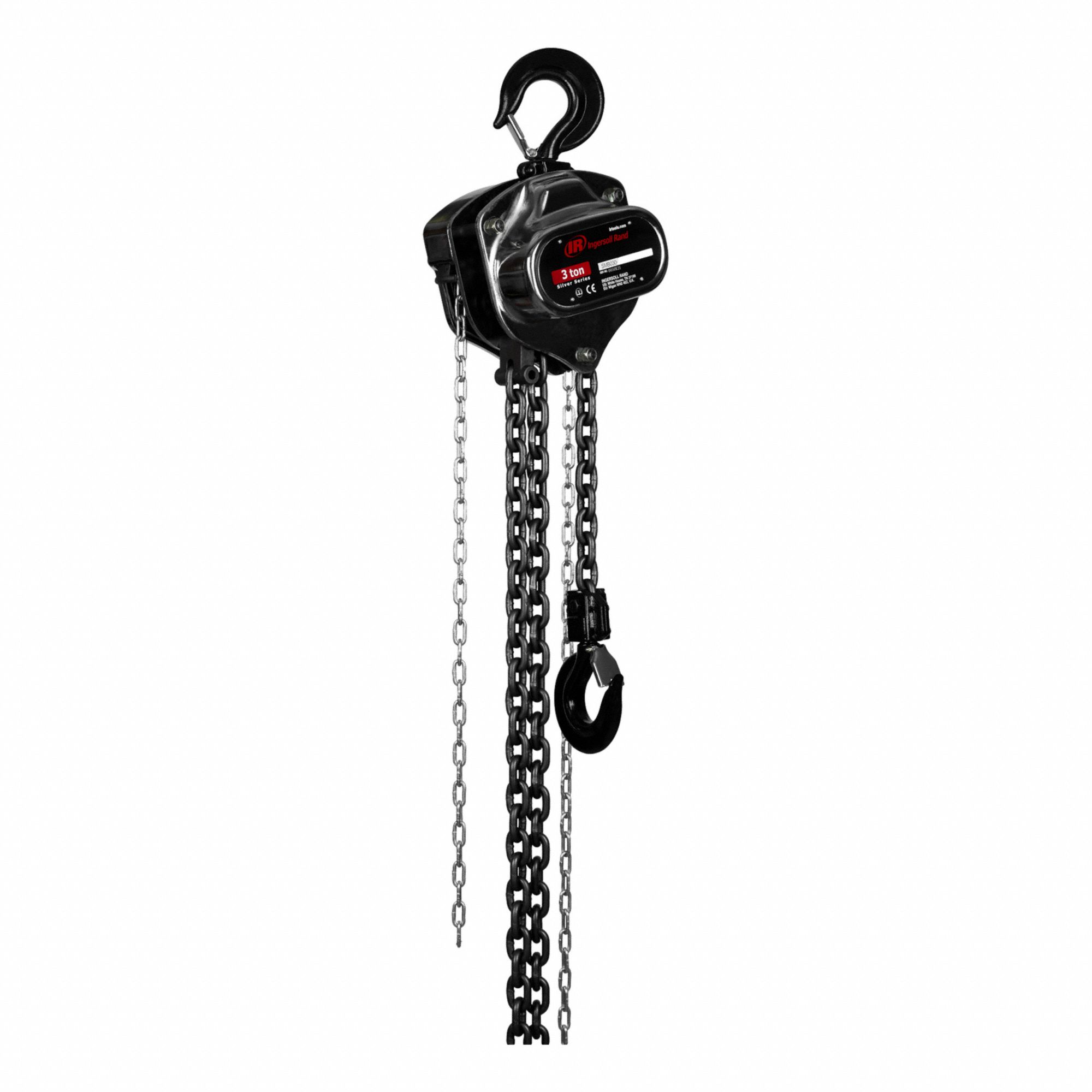 LEVER/MANUAL CHAIN HOIST, GREY, STEEL, CORROSION RESISTANT CHAIN, 3,000 KG MAXIMUM LIFTING CAPACITY, HOOK MOUNT