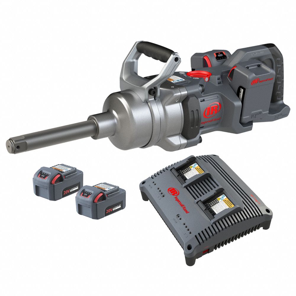 CORDLESS IMPACT WRENCH KIT, 20V DC, D-HANDLE, 1 IN FRICTION RING, STANDARD, 3000 FT-LB
