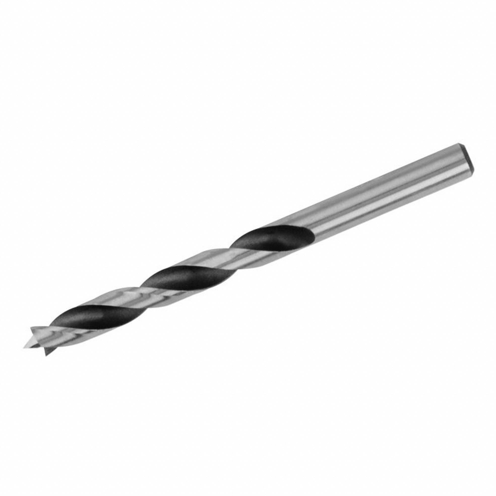 DRILL BIT, BRAD POINT, 5 1/4 X 3/8 IN, 3/8 IN SHANK, 3 7/16 TWIST