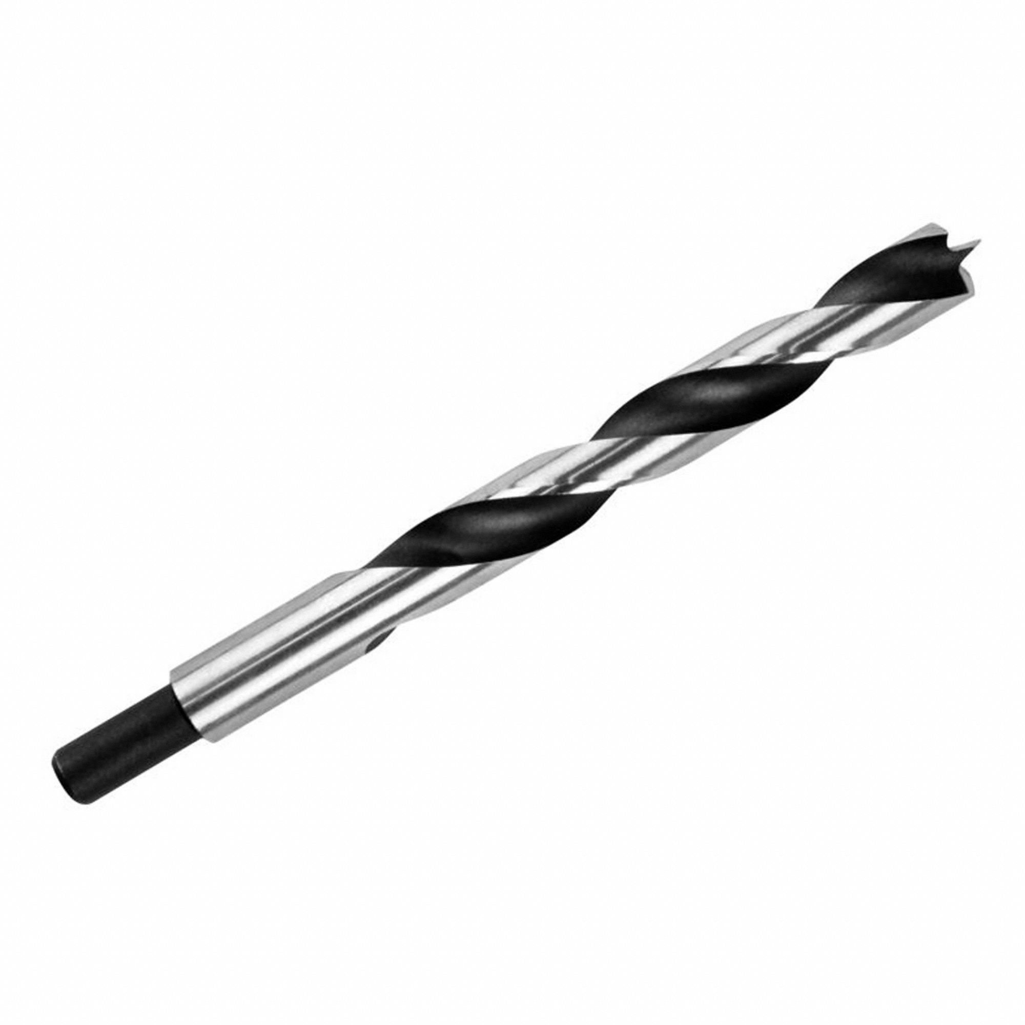 DRILL BIT, BRAD POINT, 5 15/16 X 1/2 IN, 3/8 IN SHANK, 3 31/32 IN TWIST