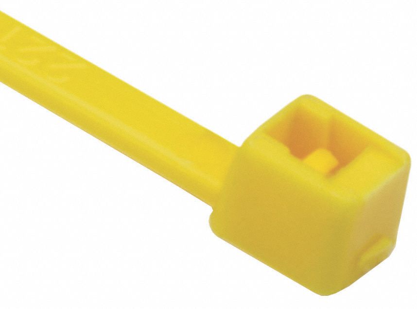ATTACHES CÂBLES, CQT PLAST, -40C 85C, JAUNE, 4PO L/0.05PO ÉPAISSEUR/0.86PO DIA MAX, NYLON, PQ 100