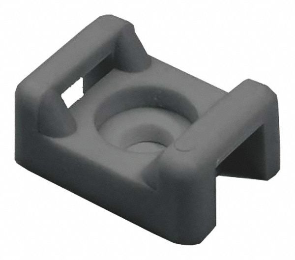 CABLE TIE SCREW MOUNT, UL 11, -40 ° C TO 85 ° C, BLK, 0.86 X 0.61 IN/0.2 IN HOLE DIA, NYLON, PK 1000