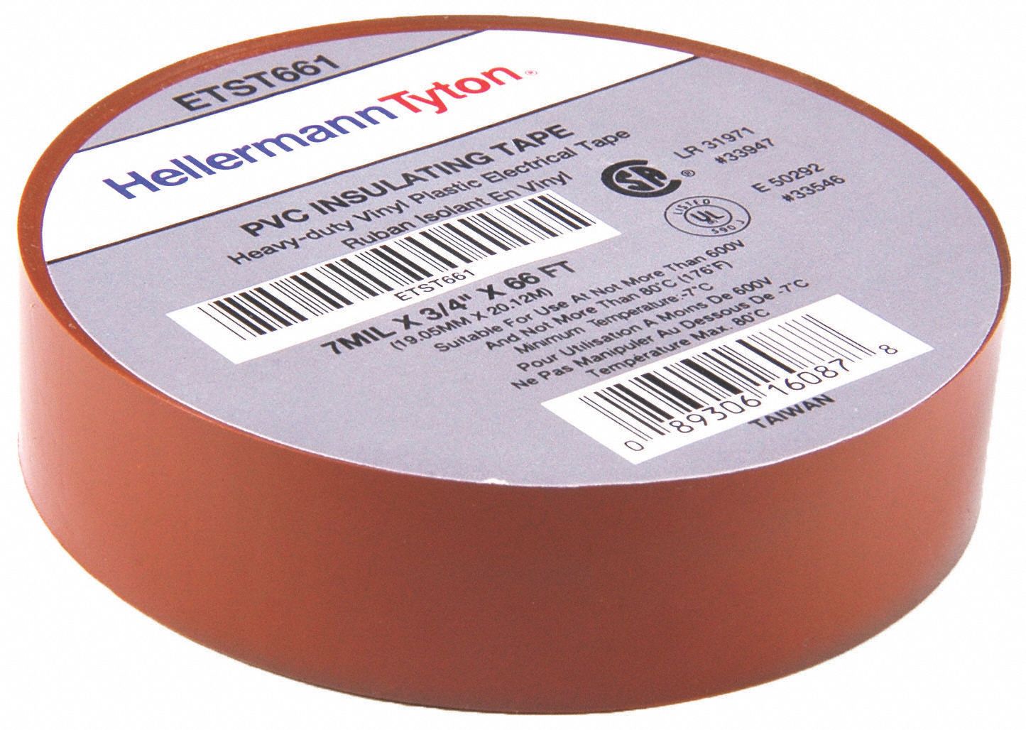 RUBAN ISOLANT PVC, ETST66O, 7MIL, 3/4PO X 66PI, ORNG