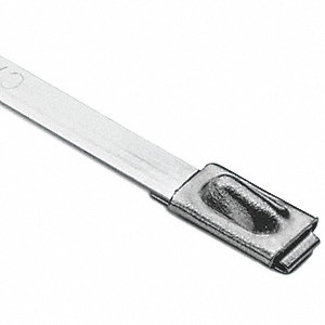 X-HEAVY DUTY CABLE TIE,BARB LOCK,-80 ° C TO 538 ° C,14 X .01 IN/4 IN MAX DIA,STAINLESS STEEL,PK 100
