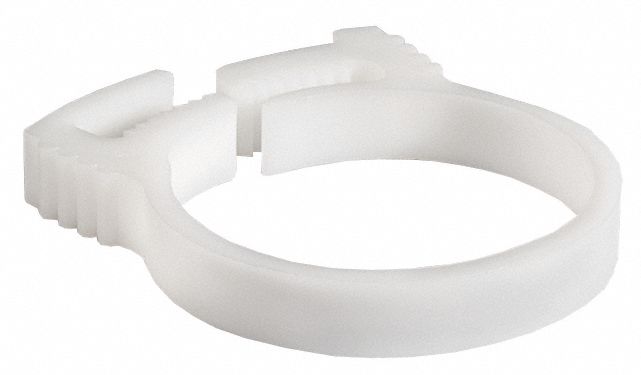 SNAPPER HOSE CLAMP, -40 ° C TO 90 ° C, MAX DIAMETER 0.26 IN, WHITE, PK 100