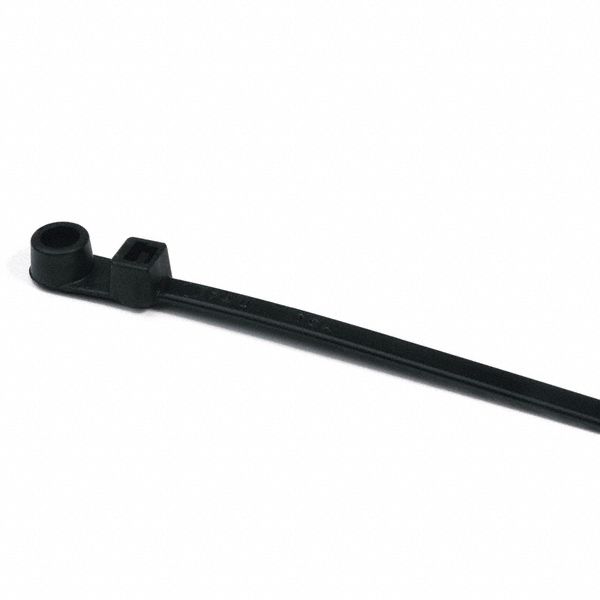 MOUNTABLE CABLE TIE,-40 ° C TO 105 ° C,120 LBS,15.5 X 0.30 X .07 IN/.25 IN HOLE,BLACK,PK 50