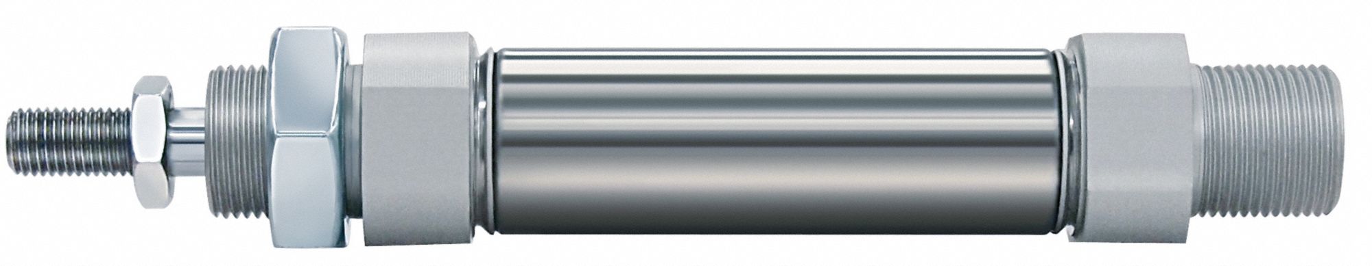 Round Body Cylinder: 12 mm Bore, 25 mm Stroke, Non-Repairable, Stainless Steel, C85