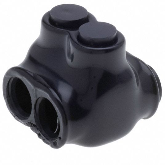 POLARIS Wire Connector Black, 2 Ports, 14 AWG 2 AWG Wire Size Range