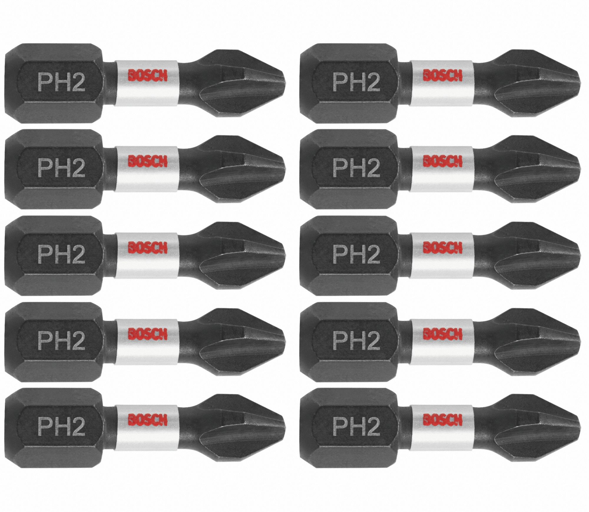 Impact Driver Bits, Phillips(R), #2, PK10