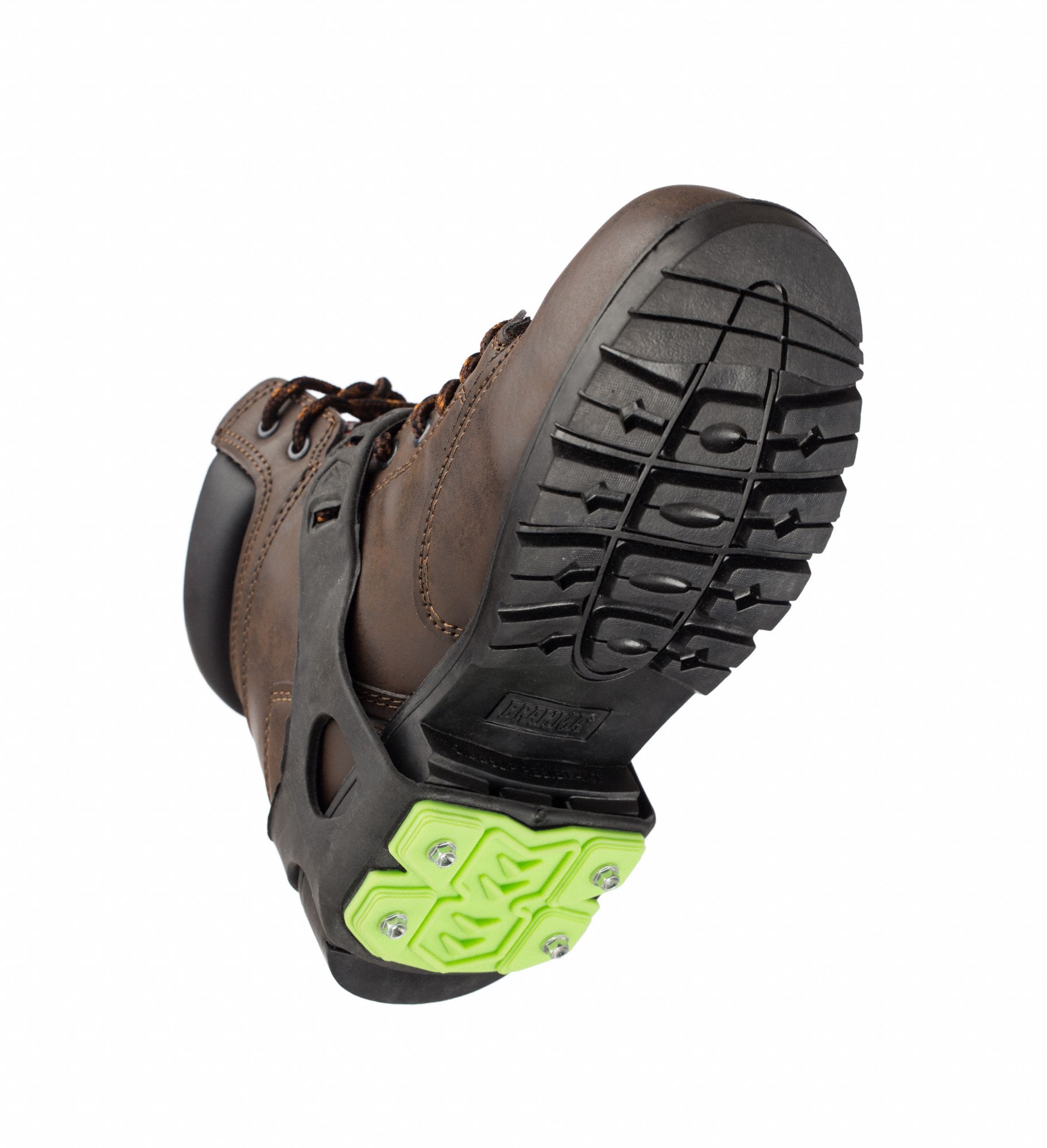 UNISEX TRACTION HEELS, HEAT-TREATED STEEL/TPE, BLK, LIGHTWEIGHT, FOR ICE/SNOW SURFACES