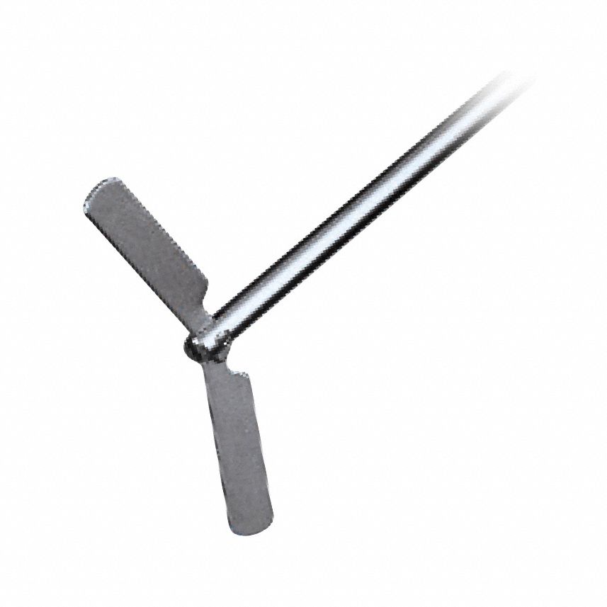 Overhead Stirrer Impeller: Overhead Stirrer Impeller, Stainless Steel, 1/4 in Shaft Dia