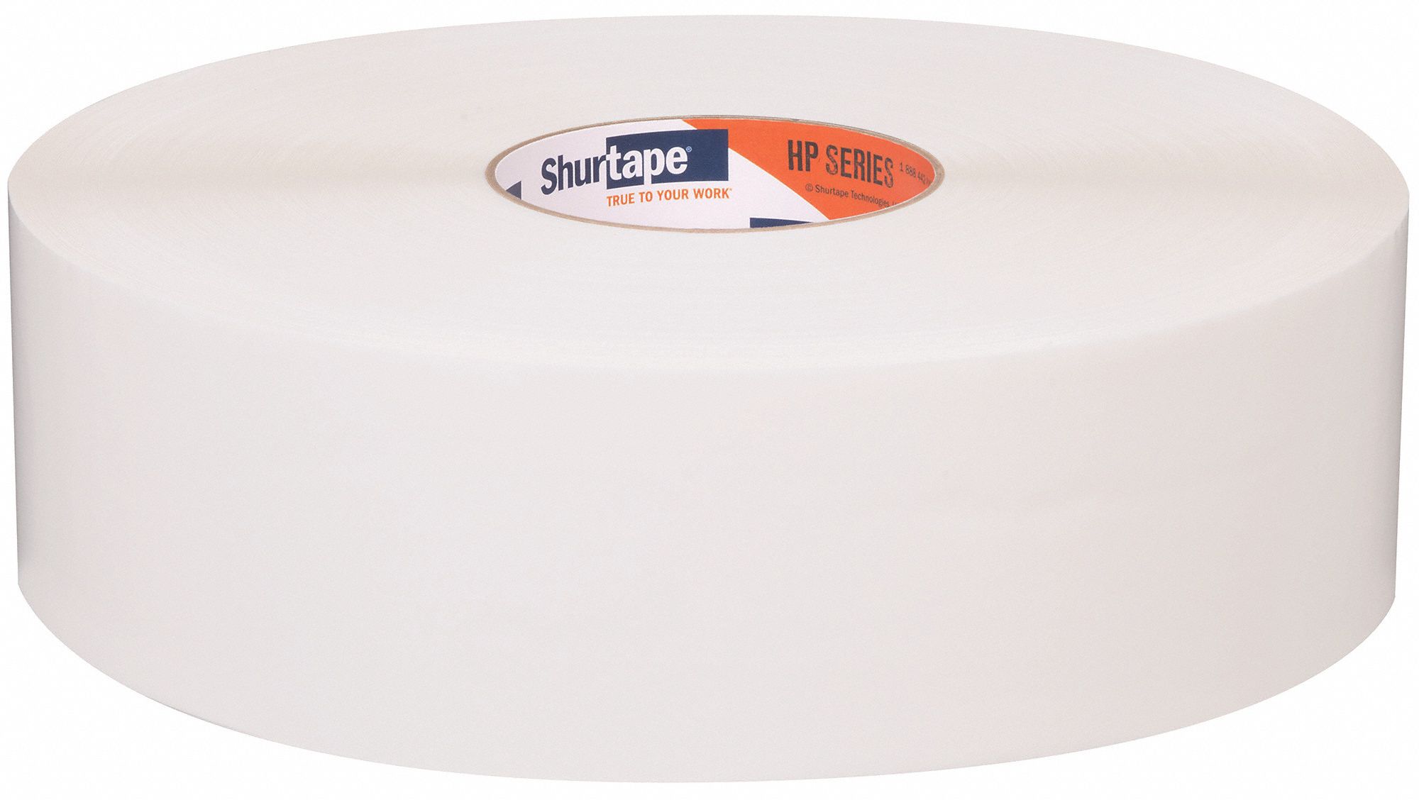 Packaging Tape: 1.9 mil Tape Thick, White, 2 7/8 in x 1, 000 yd, HP 200, 4 PK