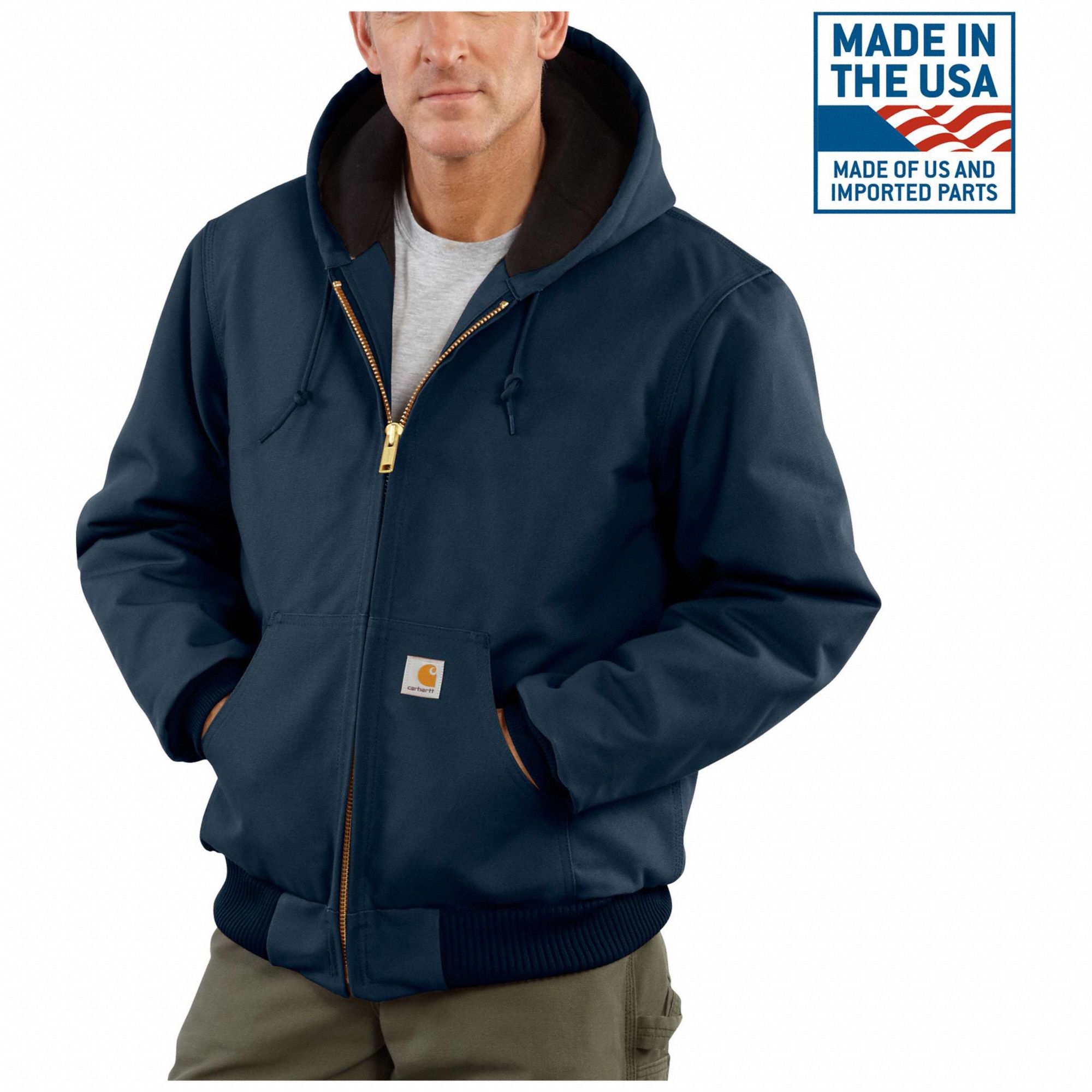 CARHARTT, Jacket, Men's, Active Jacket 8NNK1J140DNY SML REG Grainger