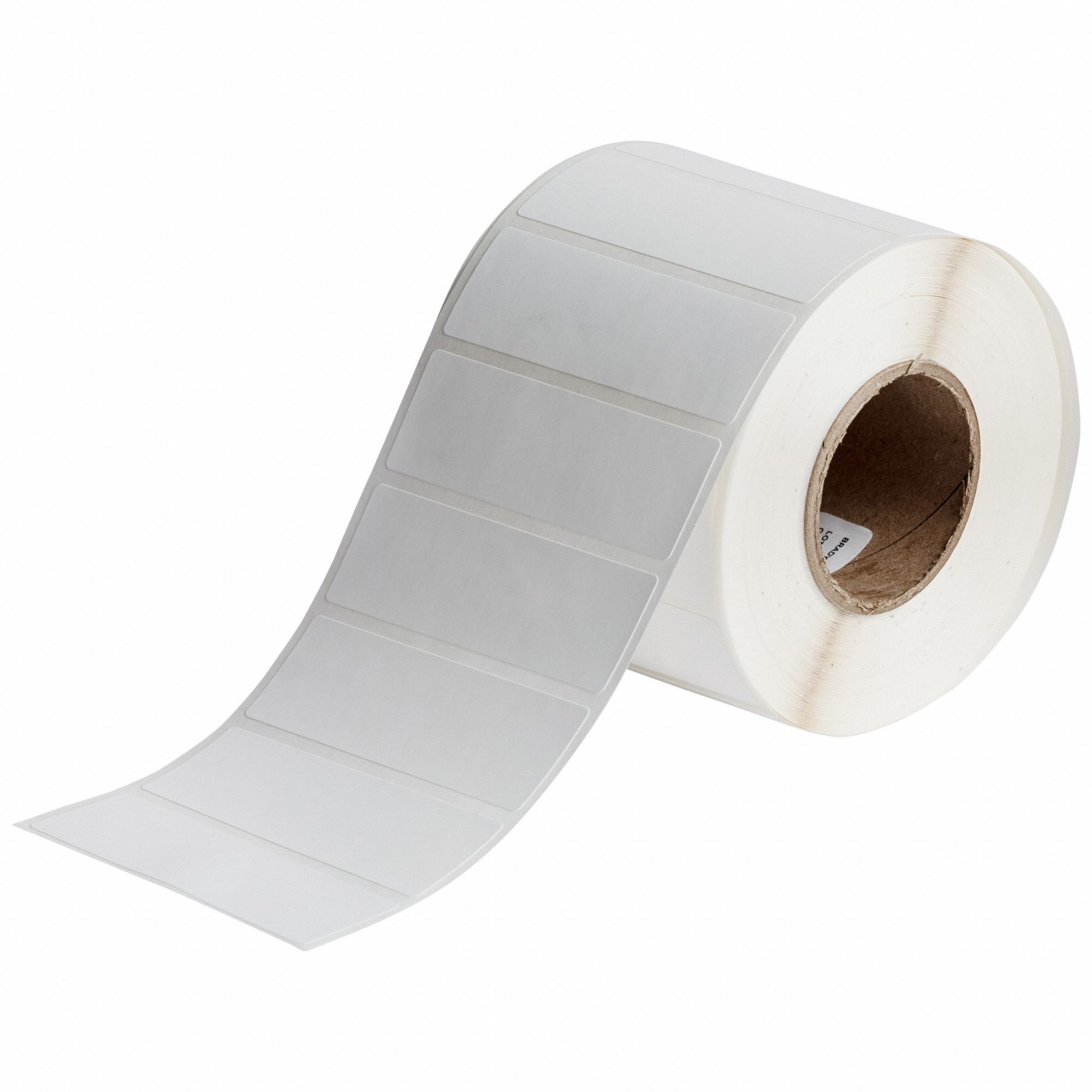 Pre-Cut Label Stock Roll: 1 in x 3 in, Acrylic, Permanent Adhesive, 750 Labels, J2000, Permanent