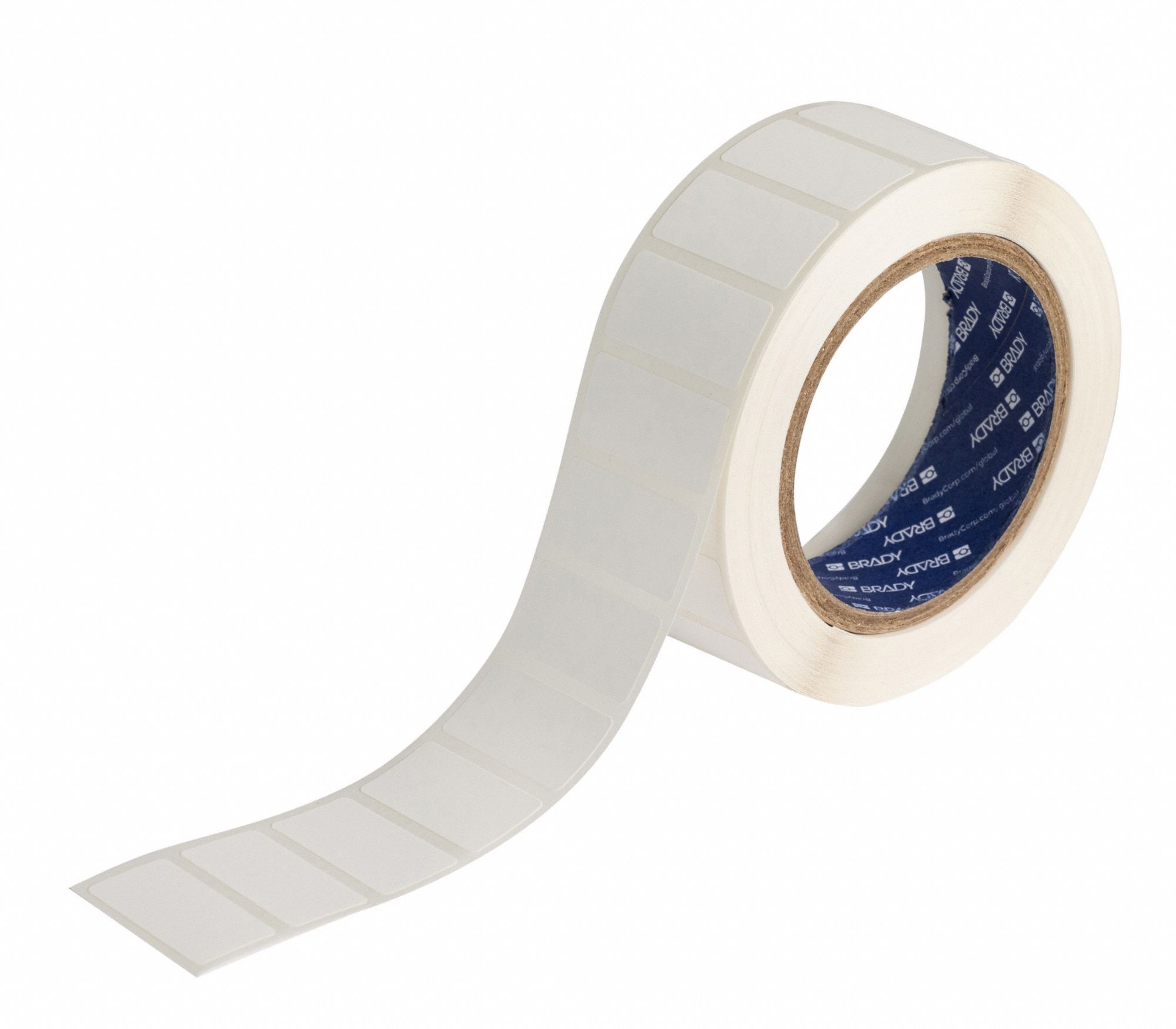 Pre-Cut Label Stock Roll: 3/4 in x 1 1/2 in, Acrylic, Permanent Adhesive, 1, 000 Labels, J4000
